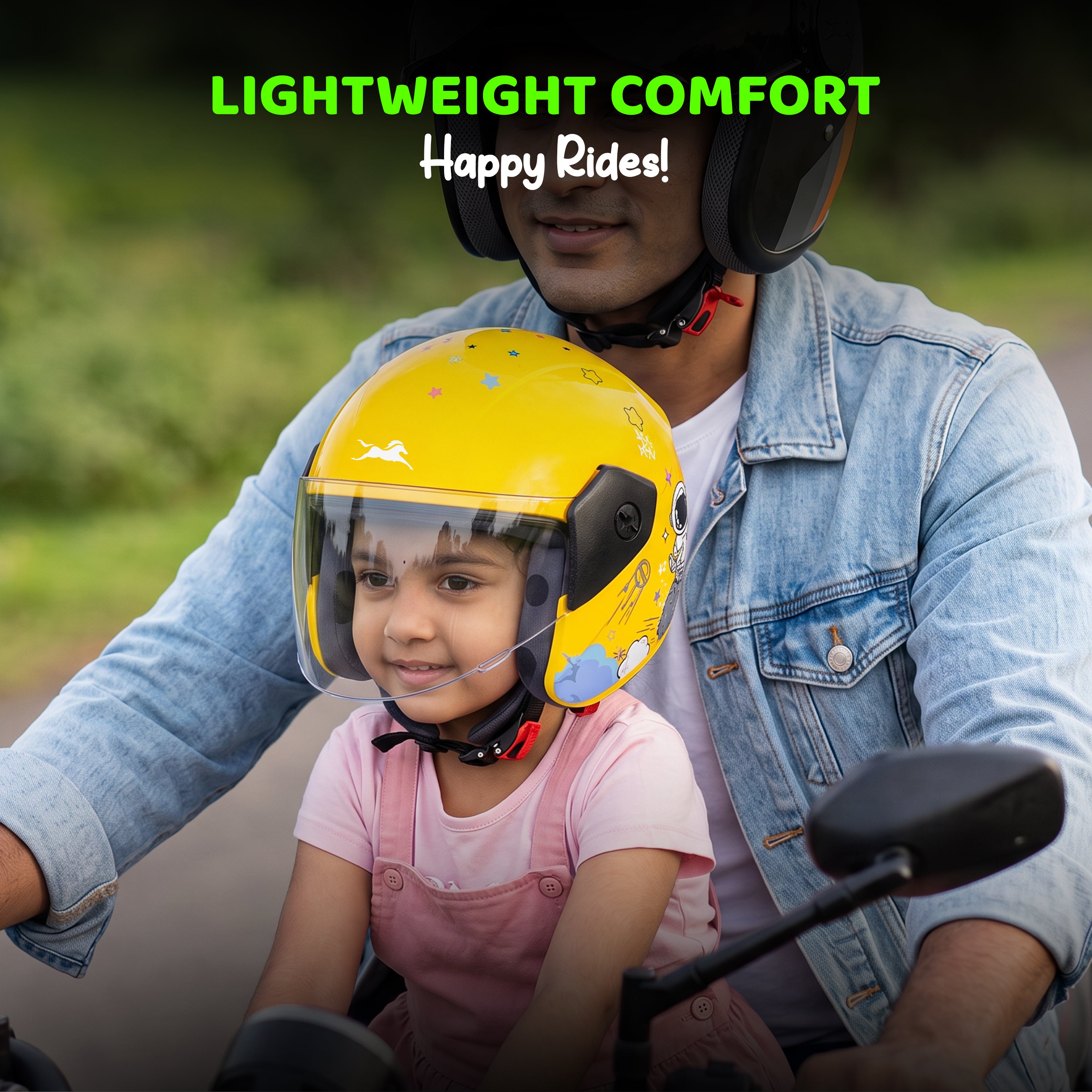 TVS Astro Kids Open Face Helmet – Lightweight, ISI Certified, Comfortable & Durable Helmet for Kids