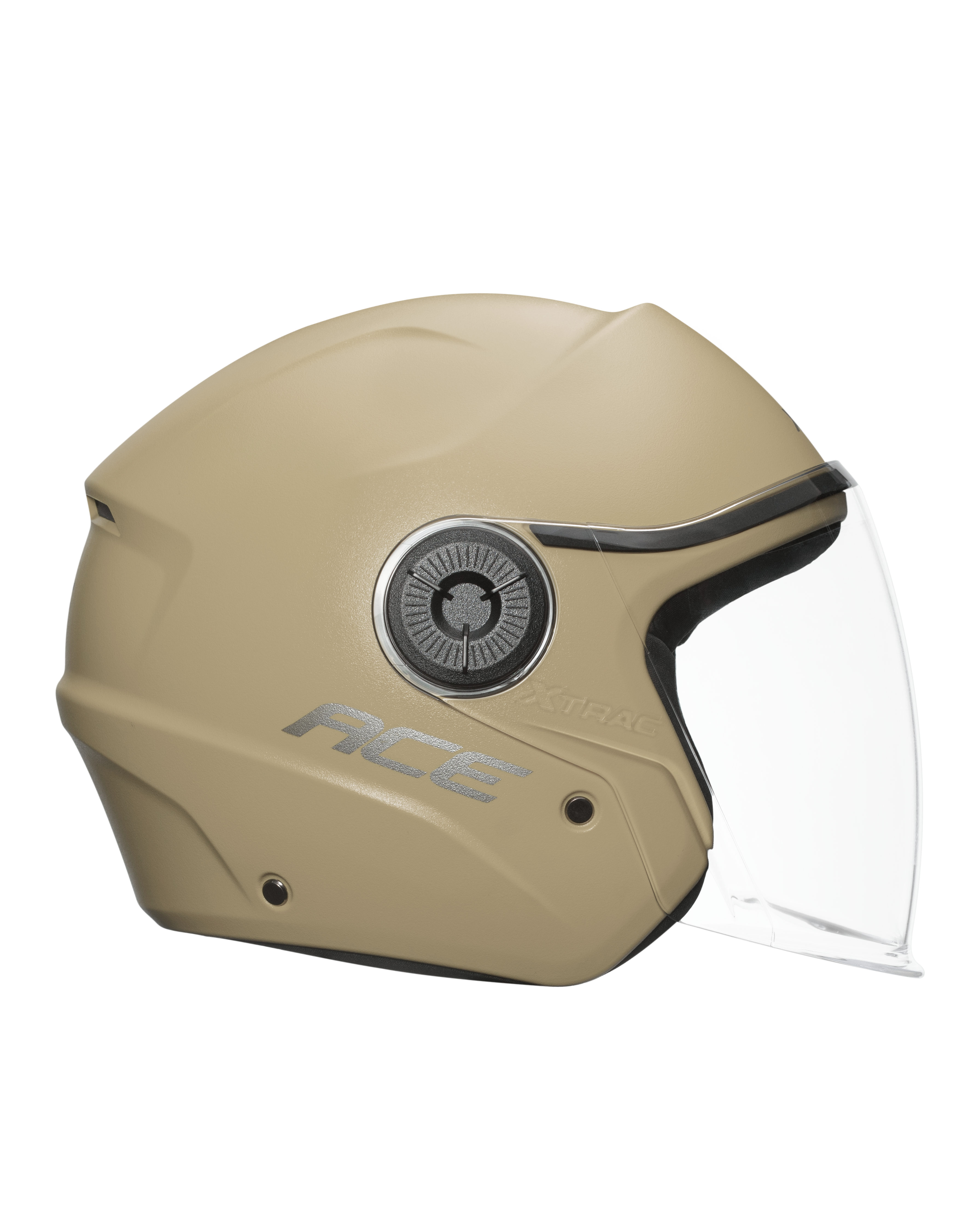 Xtrac Ace Open Face Helmet – ISI Certified Half Face Bike Helmet with ABS Shell, Clear Visor & Comfortable Padding