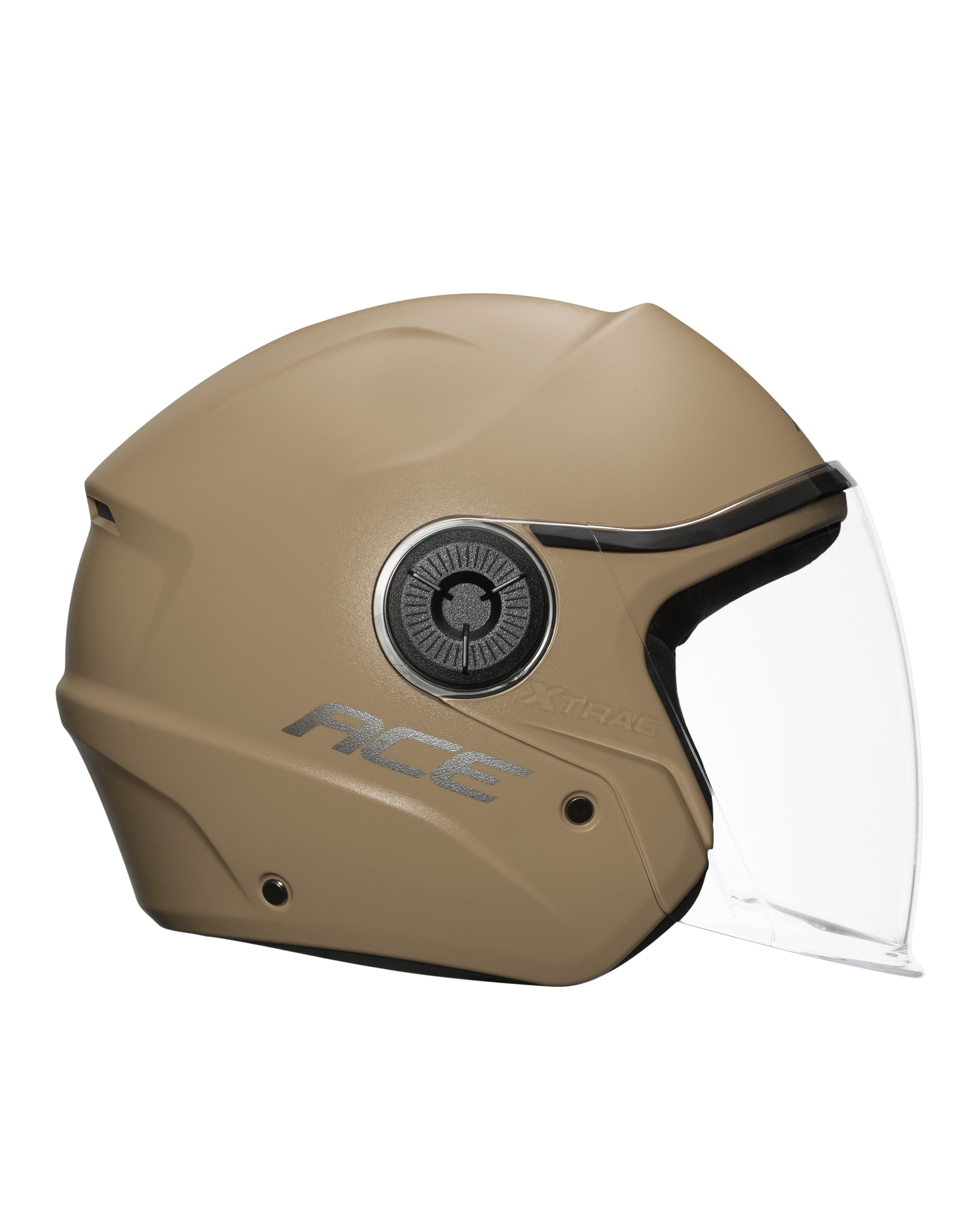 Xtrac Ace Open Face Helmet – ISI Certified Half Face Bike Helmet with ABS Shell, Clear Visor & Comfortable Padding