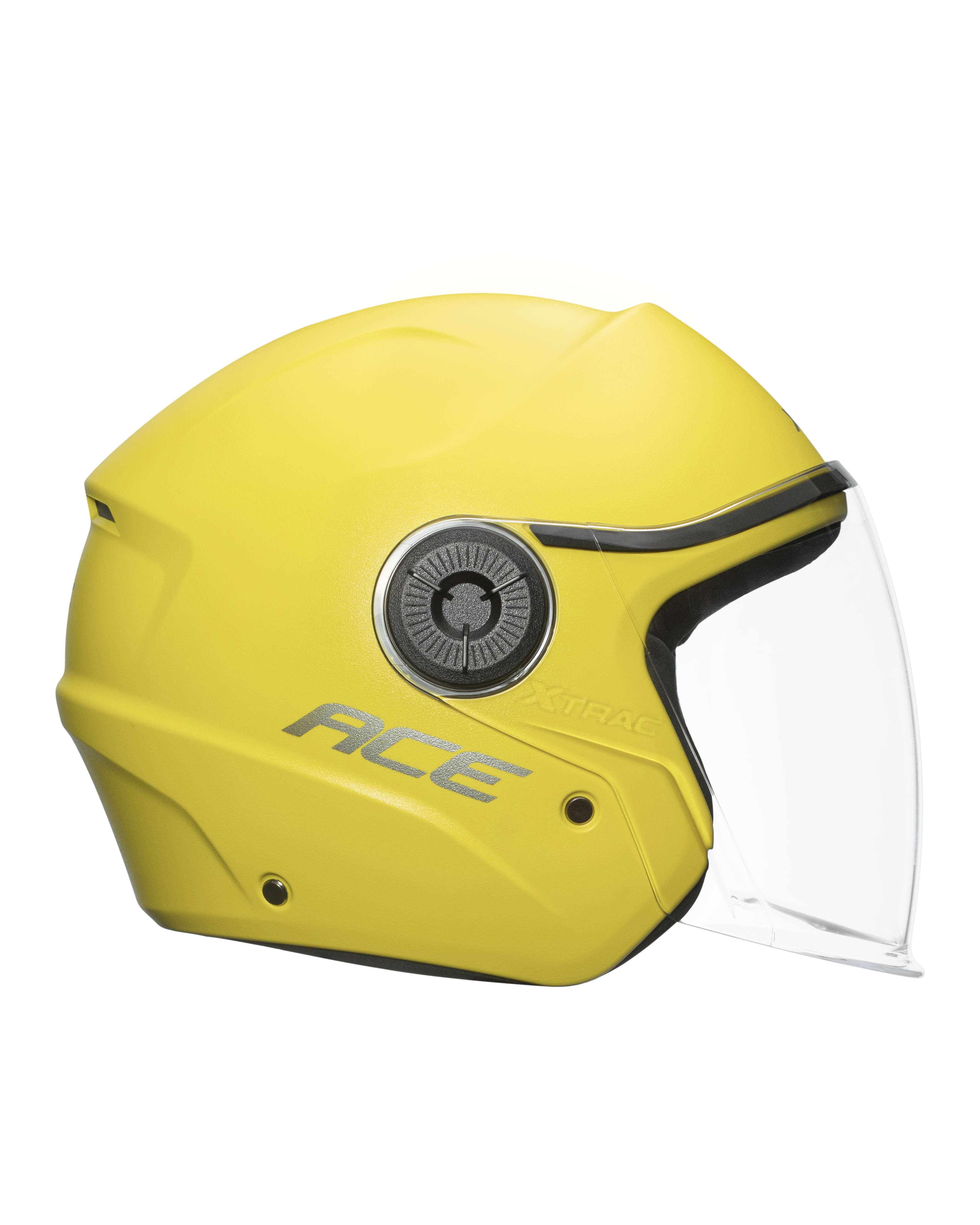 Xtrac Ace Open Face Helmet – ISI Certified Half Face Bike Helmet with ABS Shell, Clear Visor & Comfortable Padding