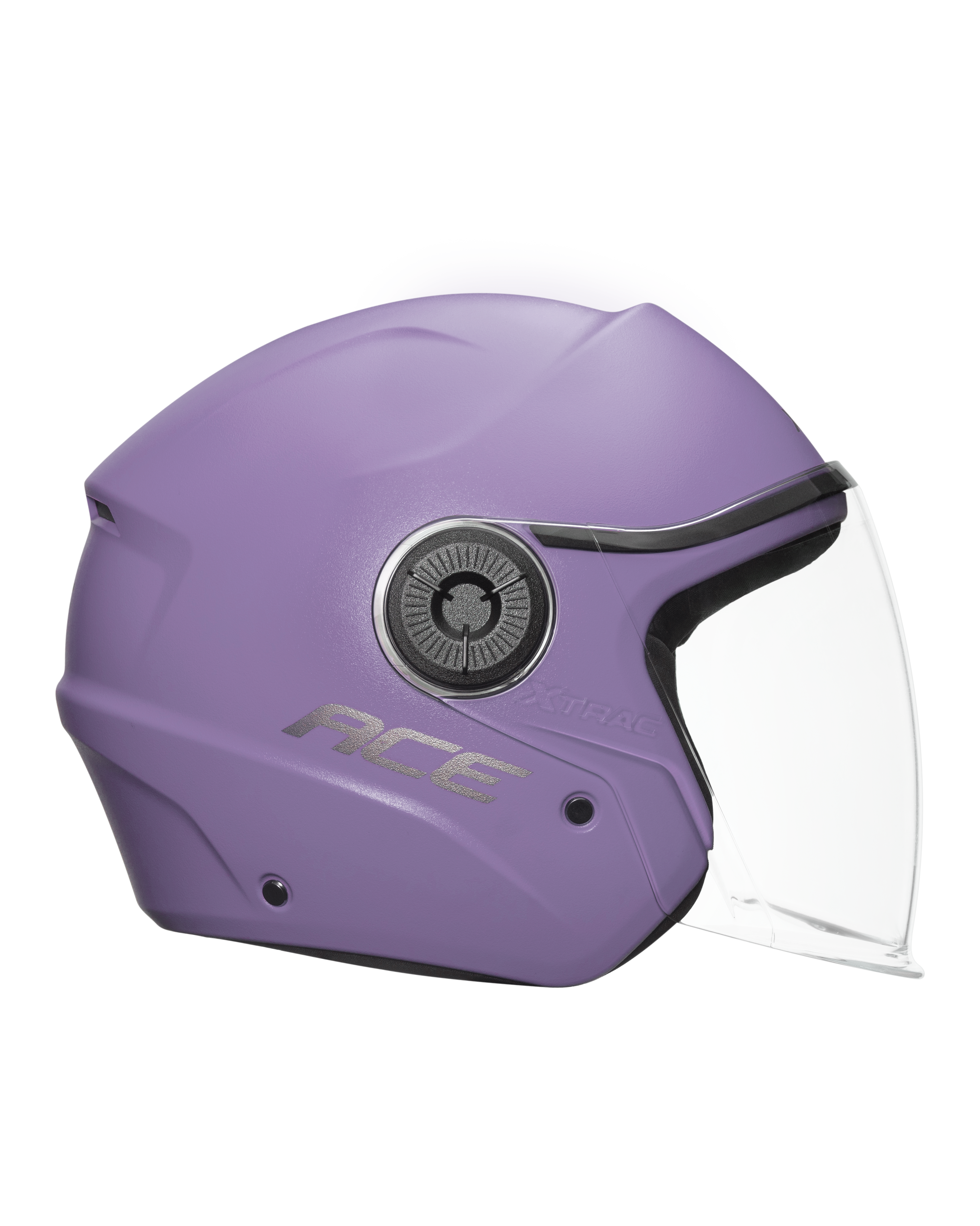 Xtrac Ace Open Face Helmet – ISI Certified Half Face Bike Helmet with ABS Shell, Clear Visor & Comfortable Padding