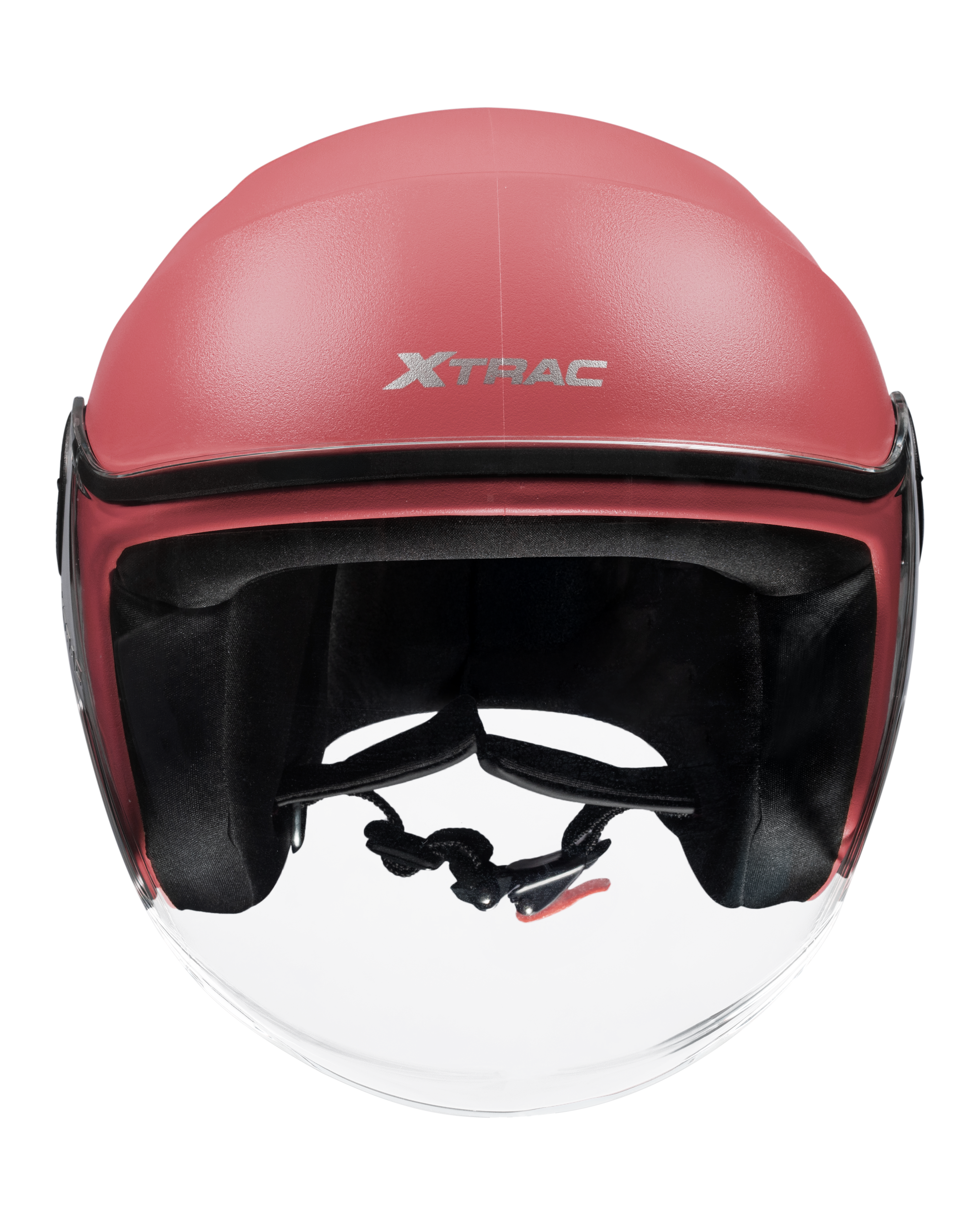 Xtrac Ace Open Face Helmet – ISI Certified Half Face Bike Helmet with ABS Shell, Clear Visor & Comfortable Padding