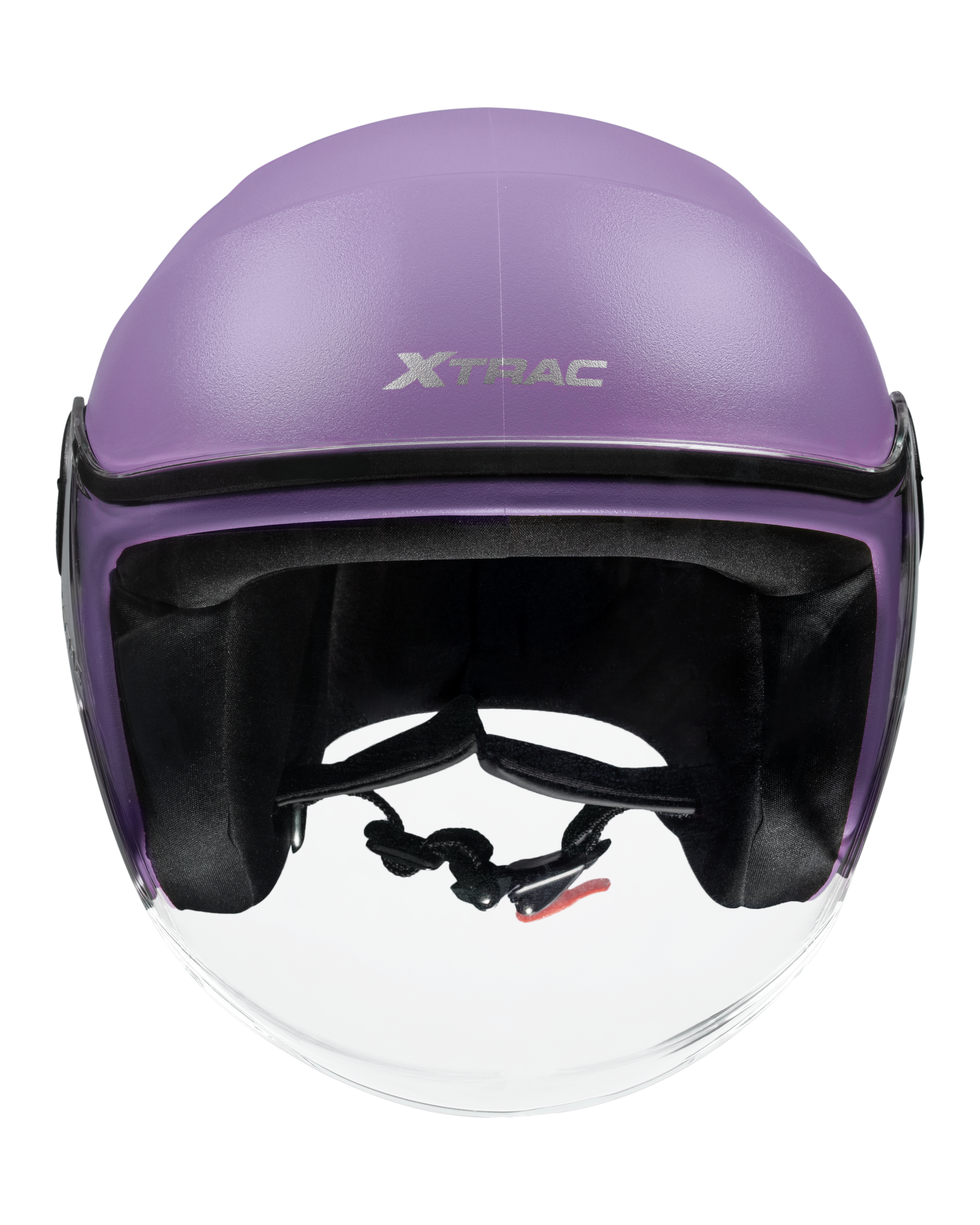 Xtrac Ace Open Face Helmet – ISI Certified Half Face Bike Helmet with ABS Shell, Clear Visor & Comfortable Padding