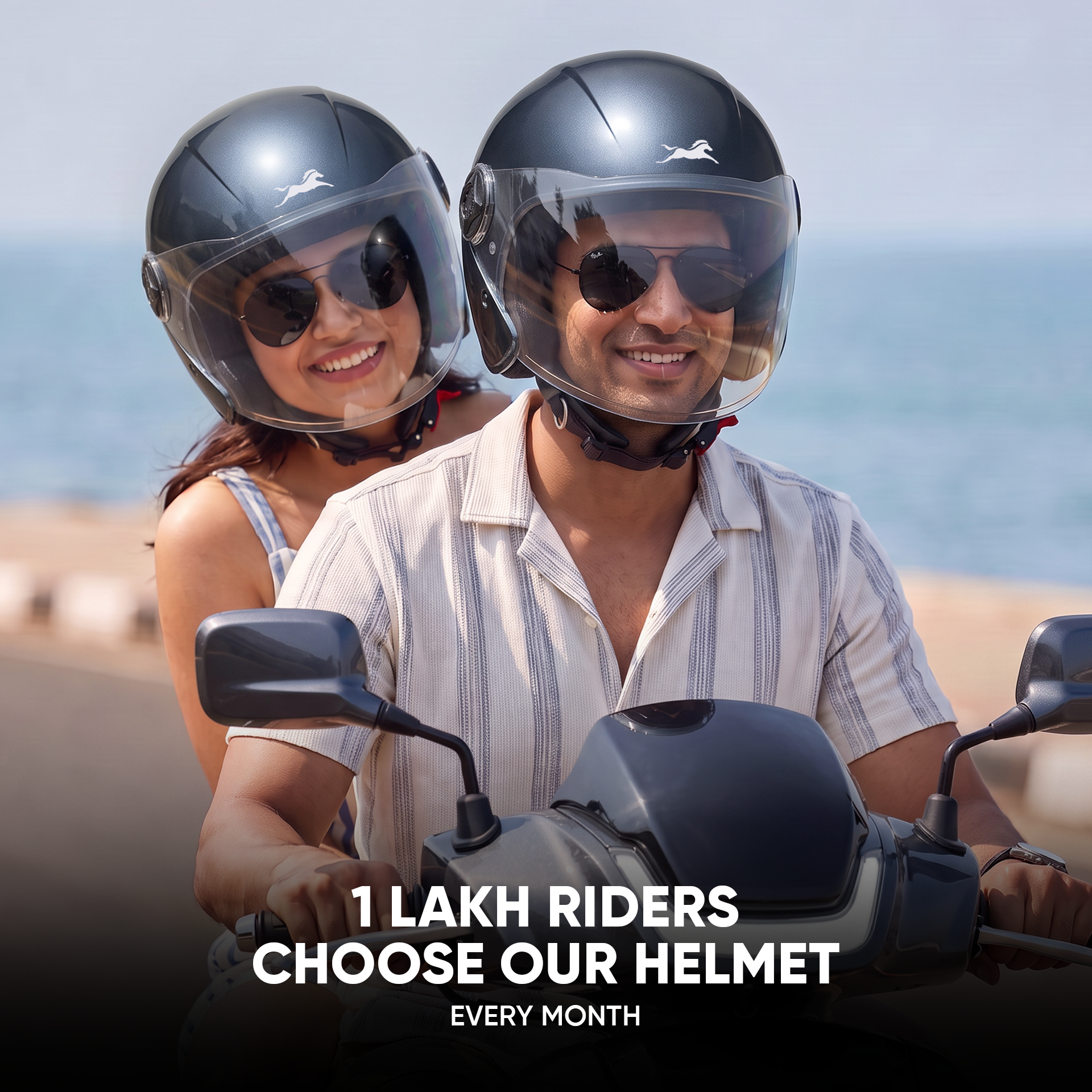 TVS iQube Open Face Helmet | ISI Certified, Lightweight & Comfortable Design