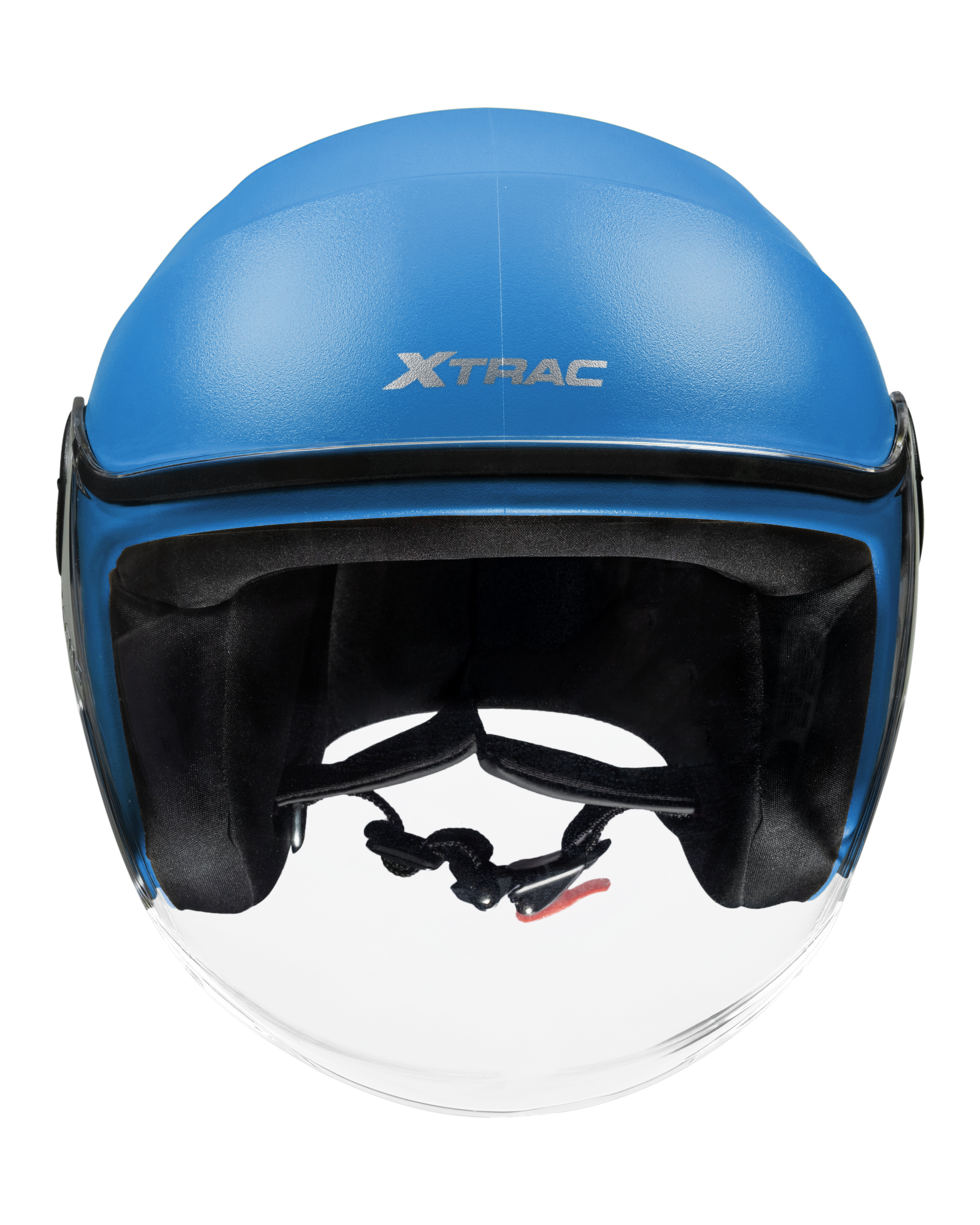 Xtrac Ace Open Face Helmet – ISI Certified Half Face Bike Helmet with ABS Shell, Clear Visor & Comfortable Padding