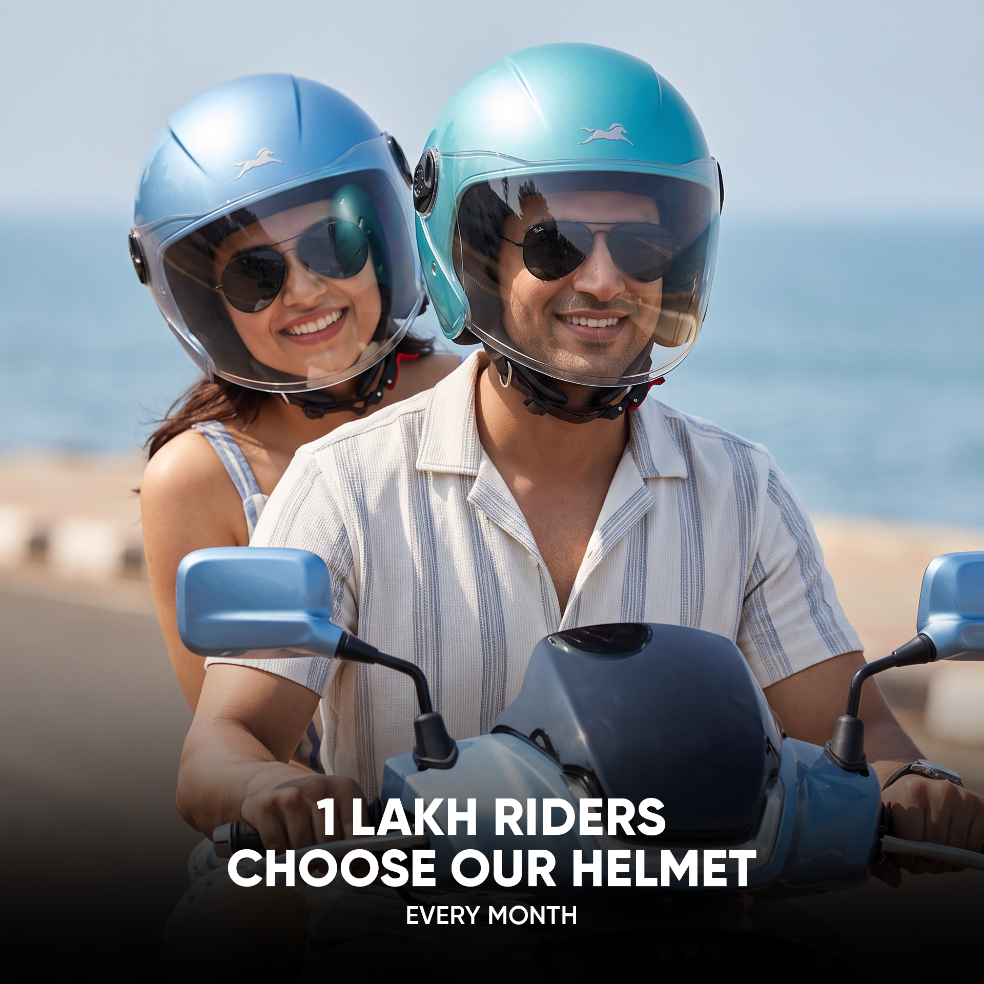 TVS iQube Open Face Helmet | ISI Certified, Lightweight & Comfortable Design
