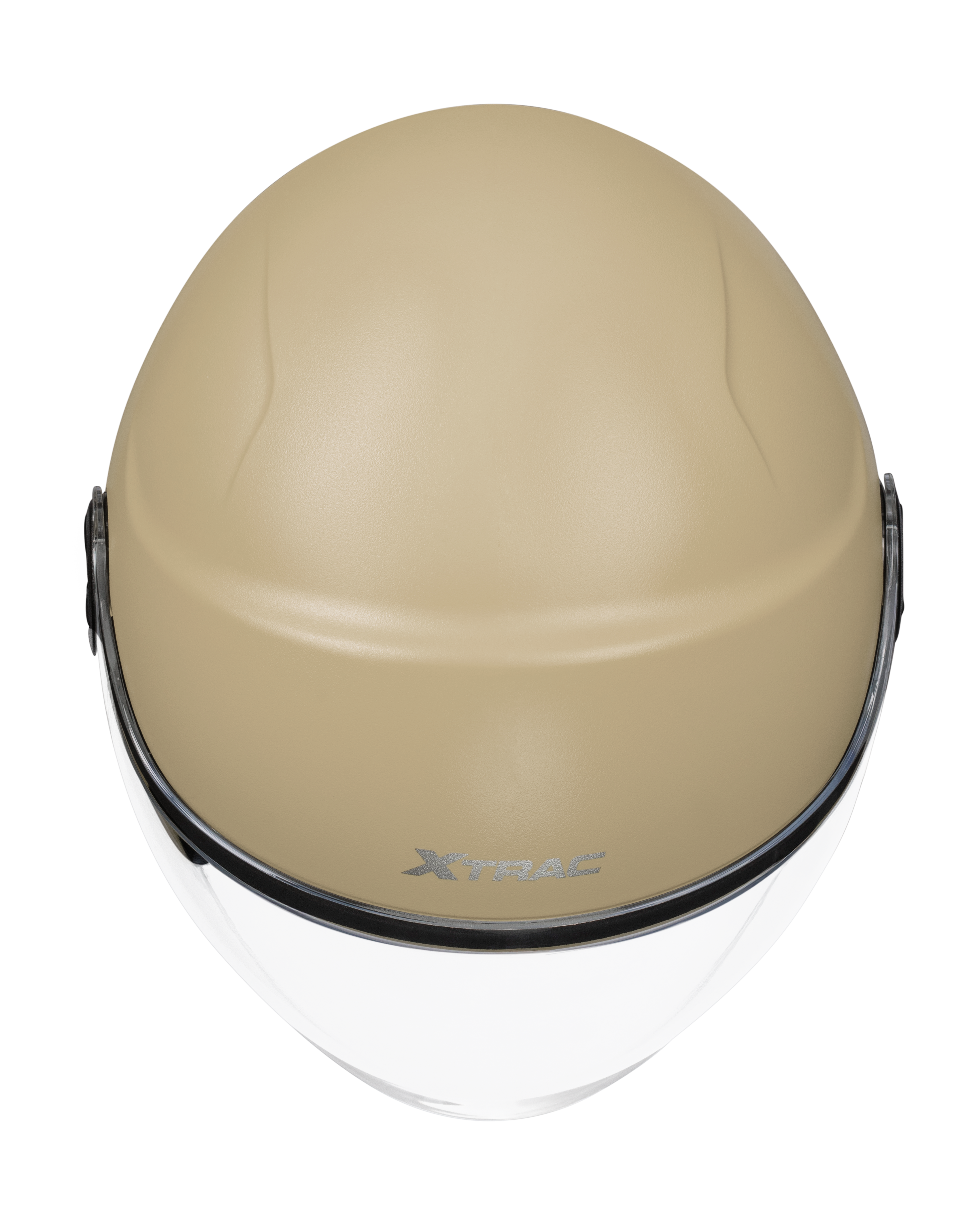 Xtrac Ace Open Face Helmet – ISI Certified Half Face Bike Helmet with ABS Shell, Clear Visor & Comfortable Padding