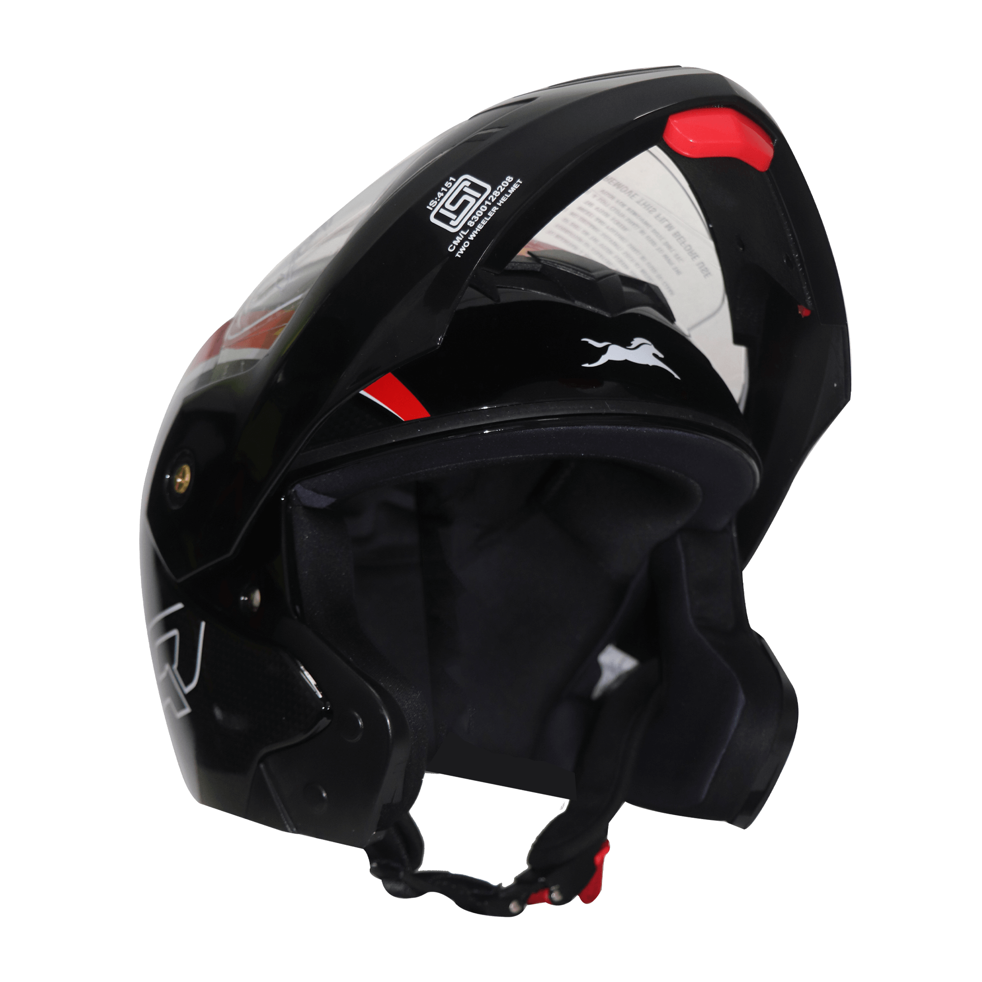 TVS Ntorq Edition Flip Up Helmet (Black Red)