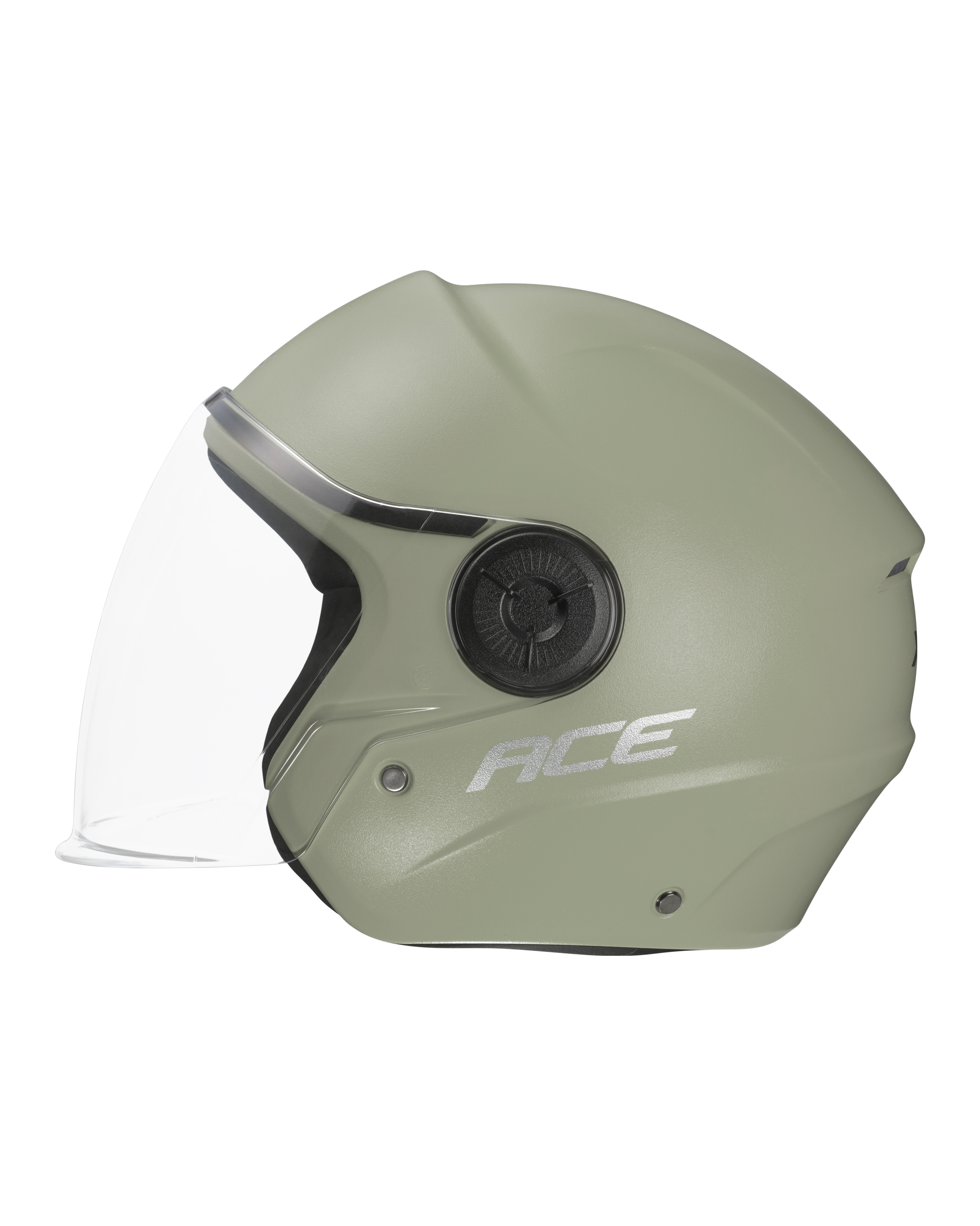 Xtrac Ace Open Face Helmet – ISI Certified Half Face Bike Helmet with ABS Shell, Clear Visor & Comfortable Padding