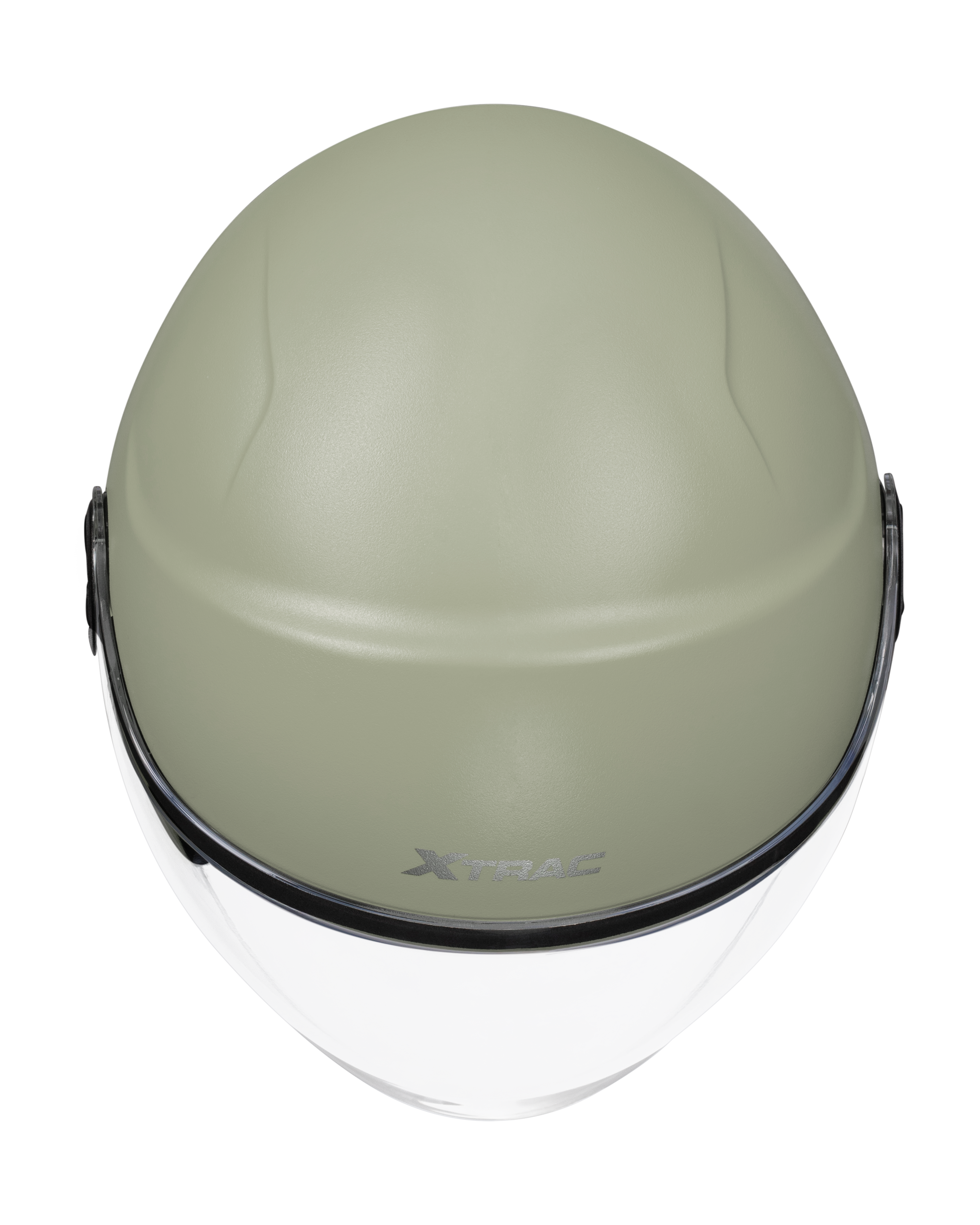 Xtrac Ace Open Face Helmet – ISI Certified Half Face Bike Helmet with ABS Shell, Clear Visor & Comfortable Padding