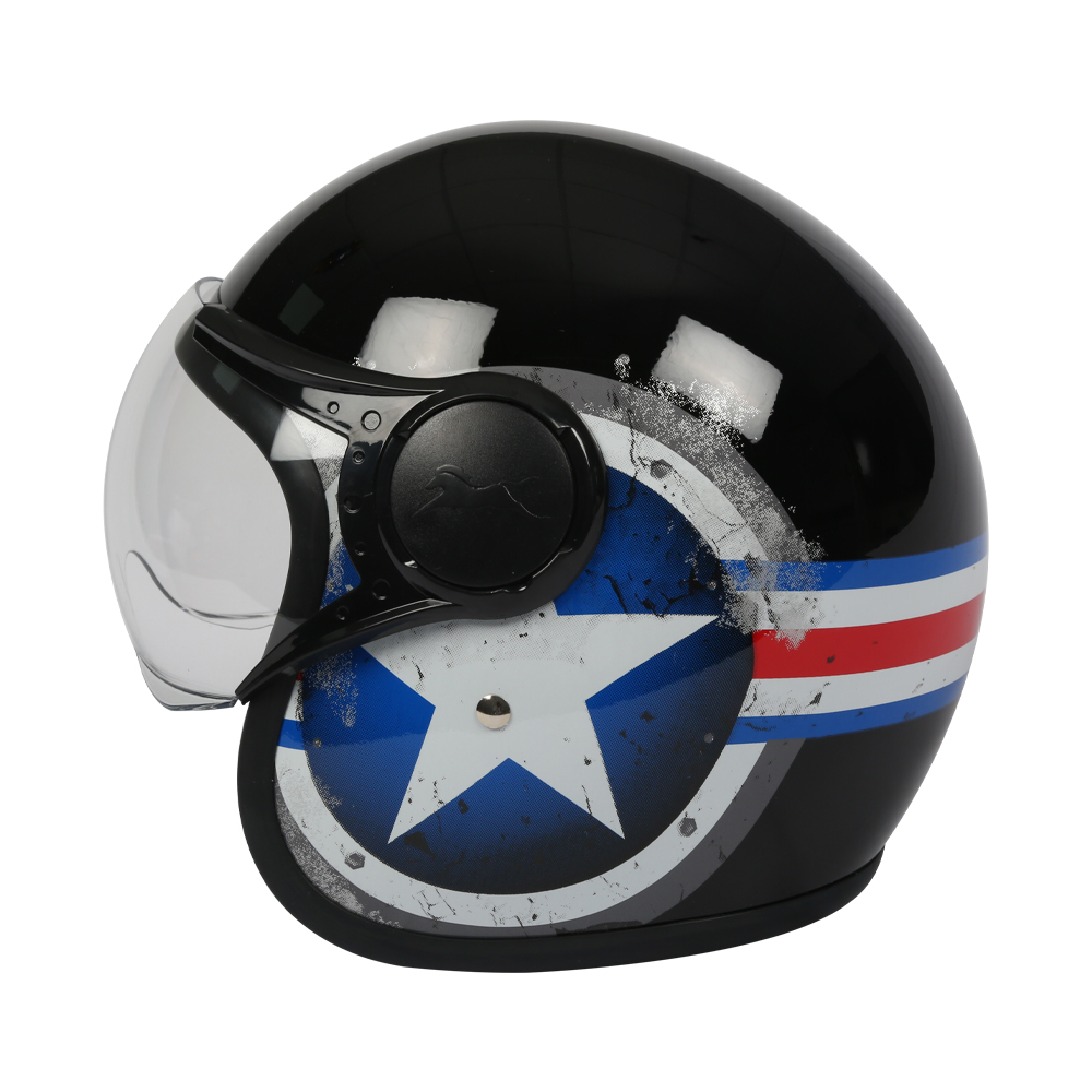 Captain america sales motorcycle half helmet