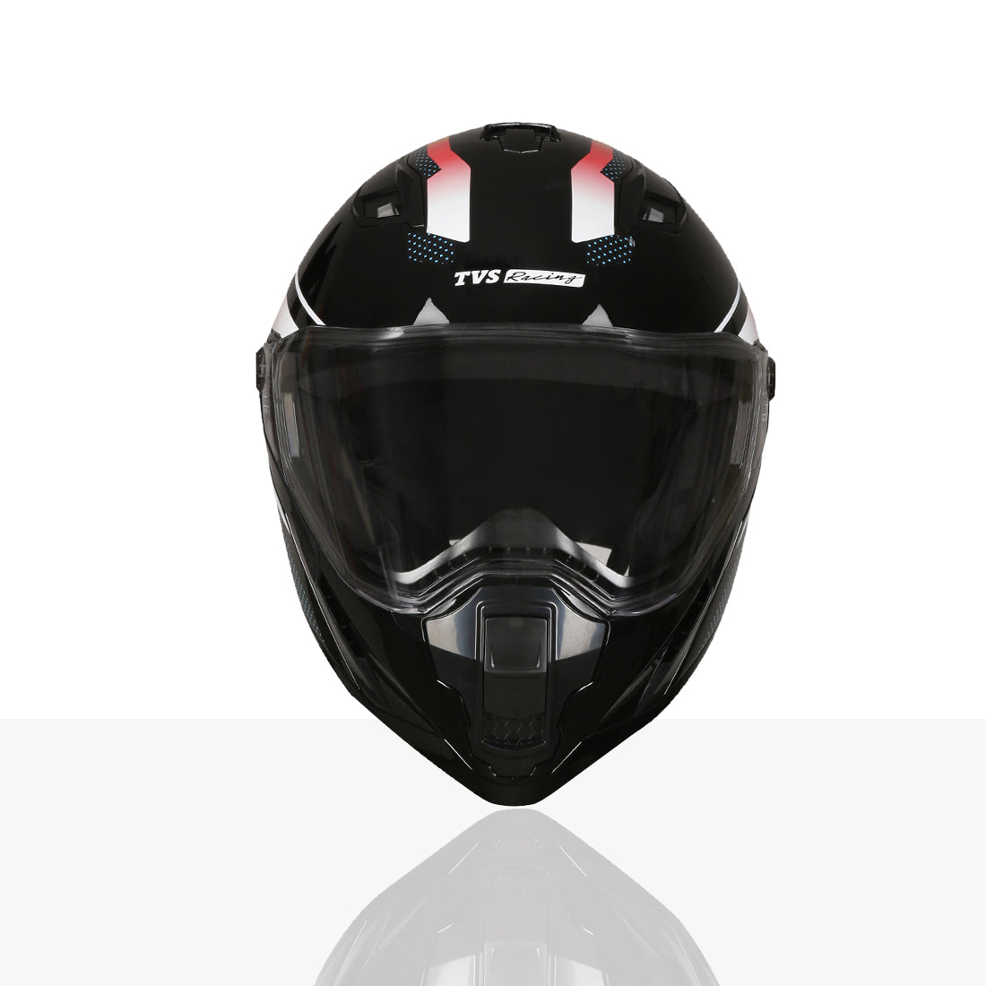 TVS Racing Anti Matter Full Face Helmet for Bike & Motorcycle Riders-DOT & ISI Certified-Lightweight ABS Shell, UV Resistant-Ventilated Comfort Liner, Quick-Release Visor & Chin Strap