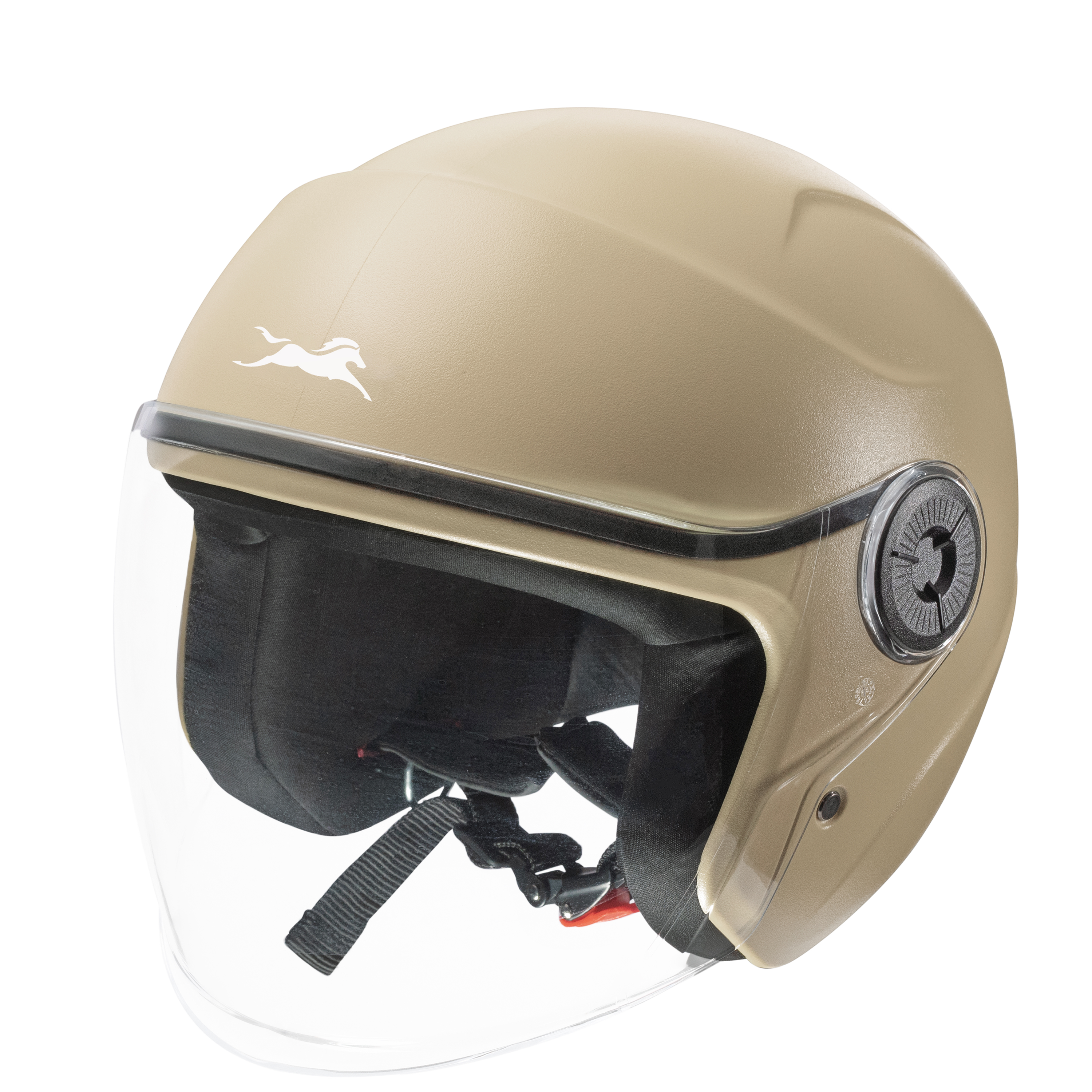 TVS Ace ISI Certified Open Face Matte Finish Helmet with Full Coverage Visor for Men and Women | Available in Eight Colors