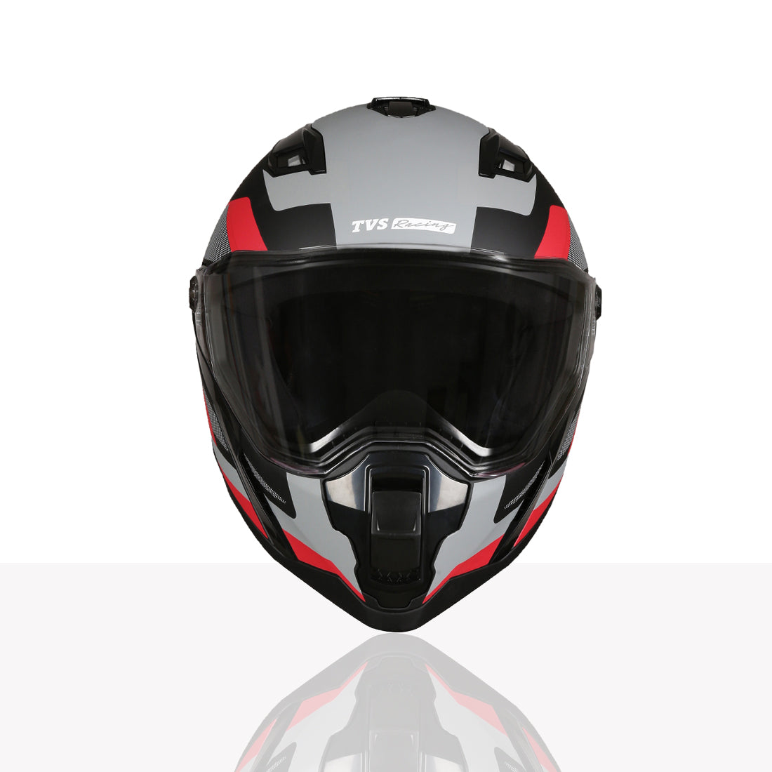 TVS Racing Anti Matter Full Face Helmet for Bike & Motorcycle Riders-DOT & ISI Certified-Lightweight ABS Shell, UV Resistant-Ventilated Comfort Liner, Quick-Release Visor & Chin Strap