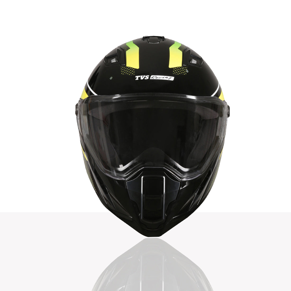 TVS Racing Anti Matter Full Face Helmet for Bike & Motorcycle Riders-DOT & ISI Certified-Lightweight ABS Shell, UV Resistant-Ventilated Comfort Liner, Quick-Release Visor & Chin Strap