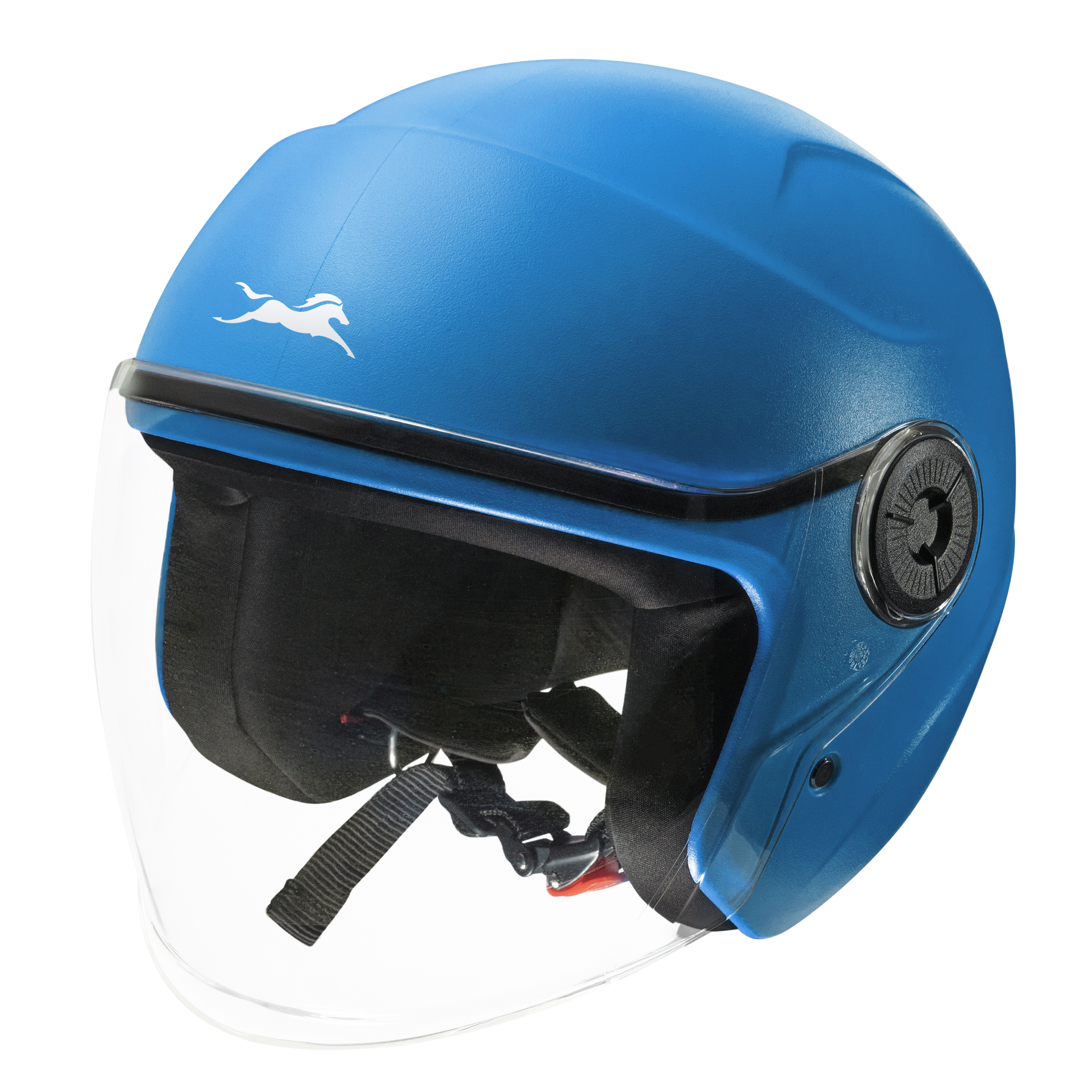 TVS Ace ISI Certified Open Face Matte Finish Helmet with Full Coverage Visor for Men and Women | Available in Eight Colors