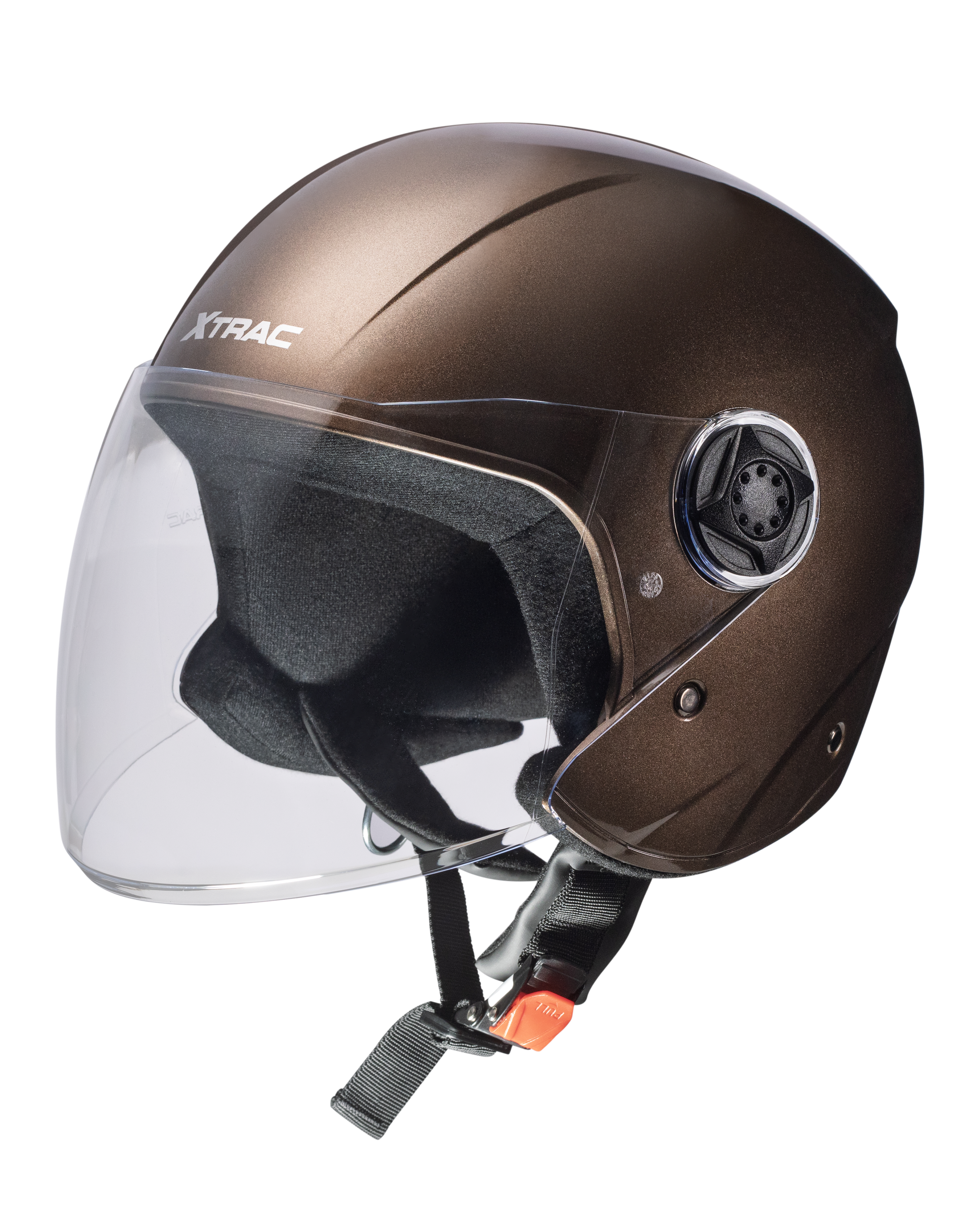 Xtrac Fit ISI Certified Half Face Bike Helmet with Clear Visor | Lightweight Open Face Helmet for Men & Women