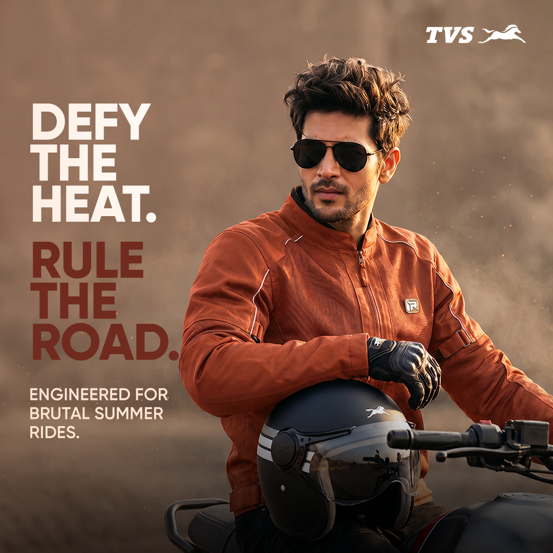 TVS Ronin Edition Mesh Riding Jacket for Men | 1.6 Kg Bike Riding Jacket with CE Level 2 Lightweight Back, Sholuder and Elbow Armours, 600D Protection, Lightweight Summer Motorcycle Jacket for Touring, City Riding, Biker Gear for Men