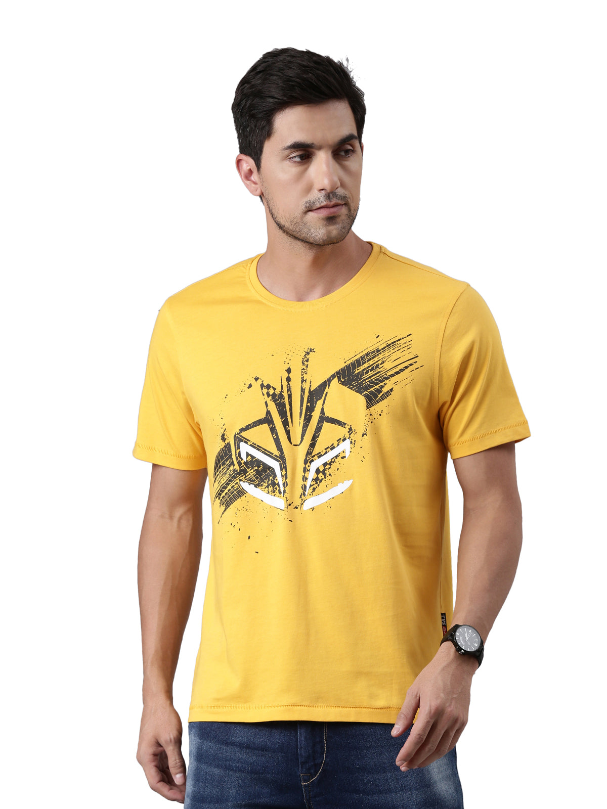 TVS Racing Fury Yellow Cyborg Crew neck T Shirt