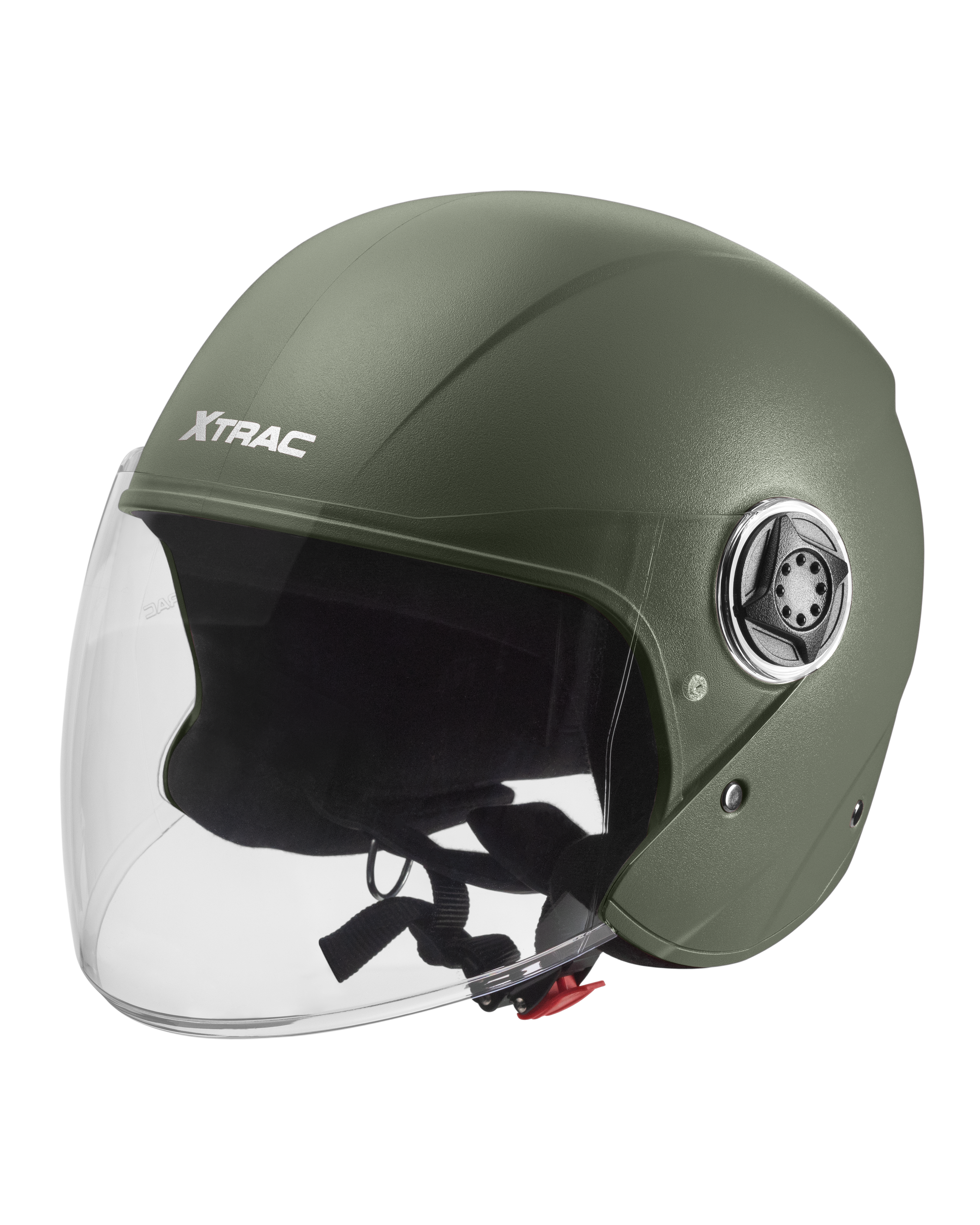 Xtrac Fit ISI Certified Half Face Bike Helmet with Clear Visor | Lightweight Open Face Helmet for Men & Women