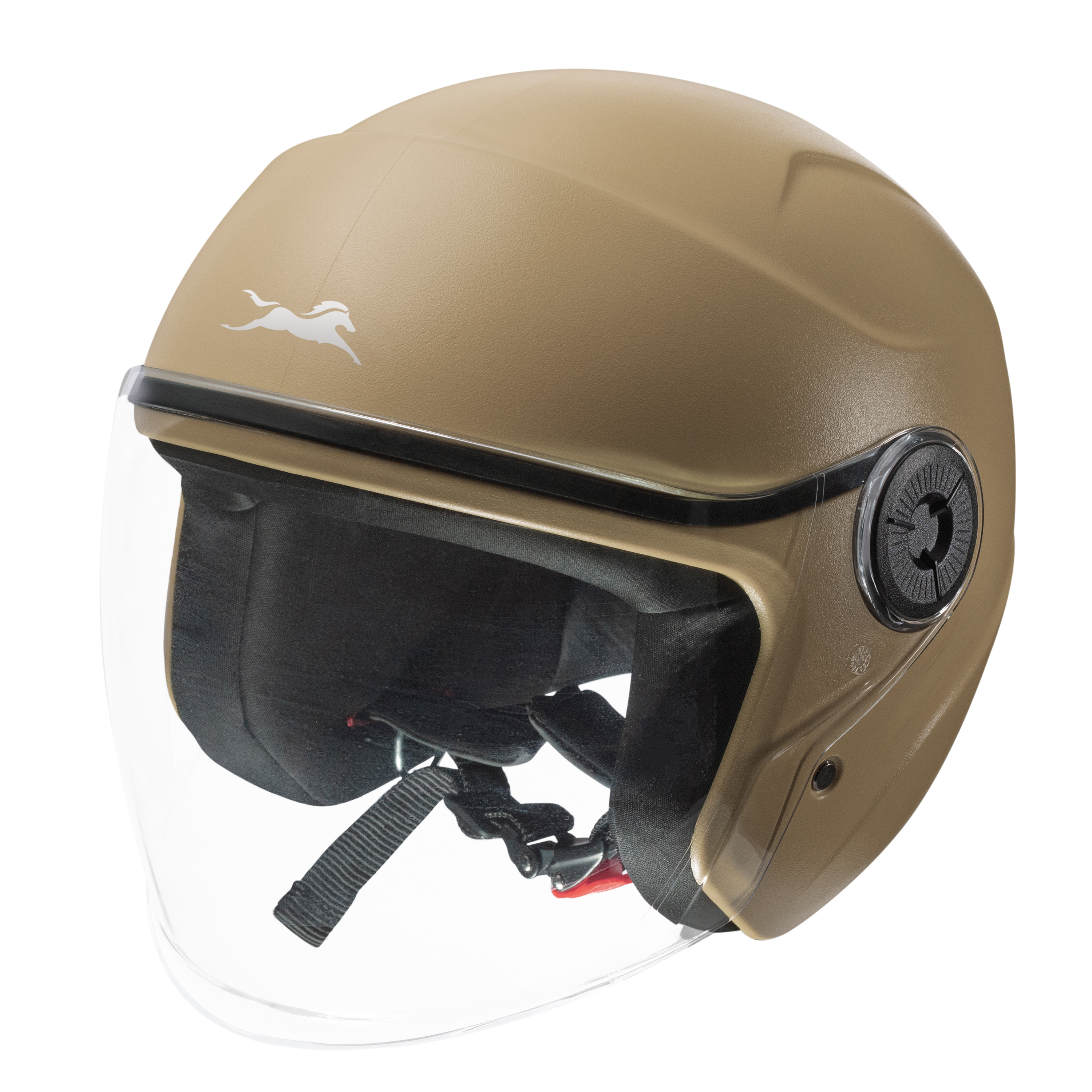 TVS Ace ISI Certified Open Face Matte Finish Helmet with Full Coverage Visor for Men and Women | Available in Eight Colors
