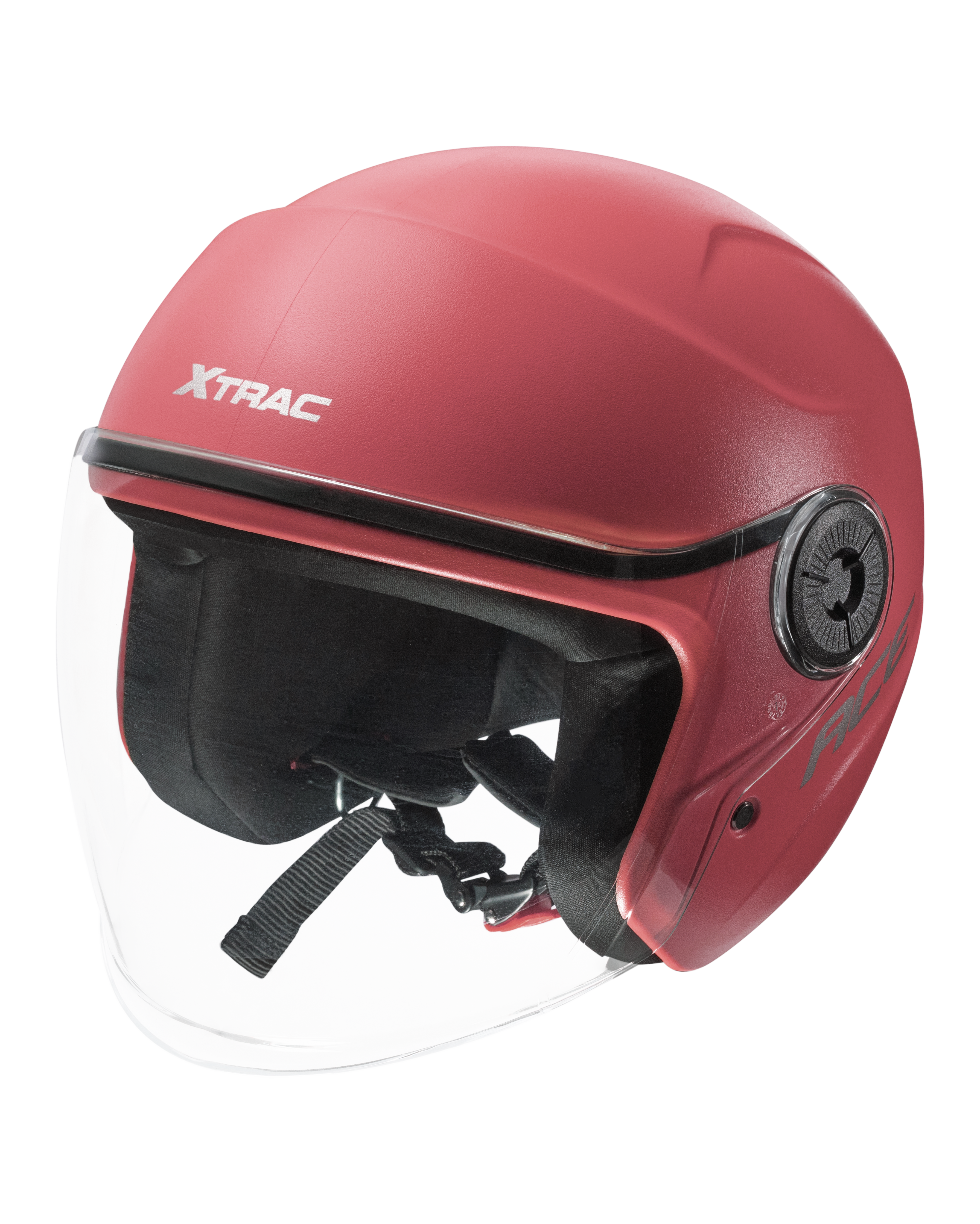 Xtrac Ace Open Face Helmet – ISI Certified Half Face Bike Helmet with ABS Shell, Clear Visor & Comfortable Padding