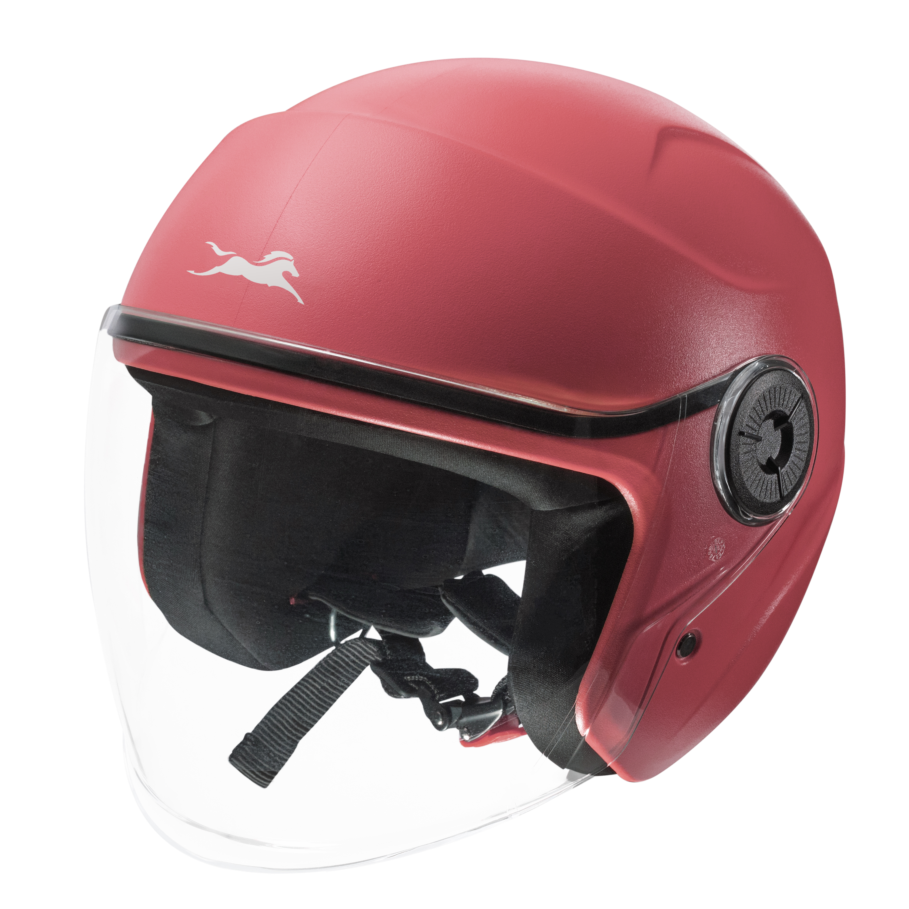 TVS Ace ISI Certified Open Face Matte Finish Helmet with Full Coverage Visor for Men and Women | Available in Eight Colors