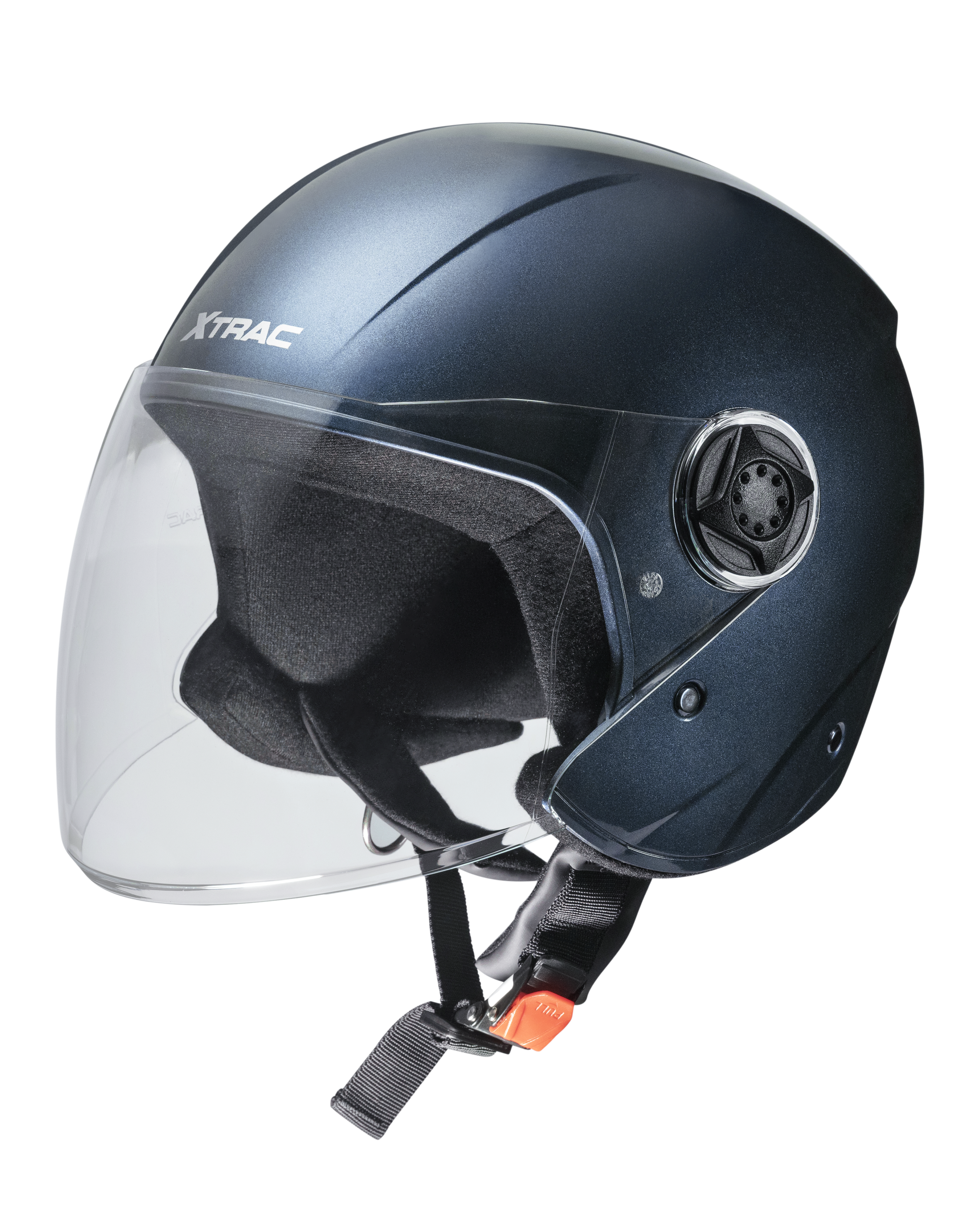 Xtrac Fit ISI Certified Half Face Bike Helmet with Clear Visor | Lightweight Open Face Helmet for Men & Women