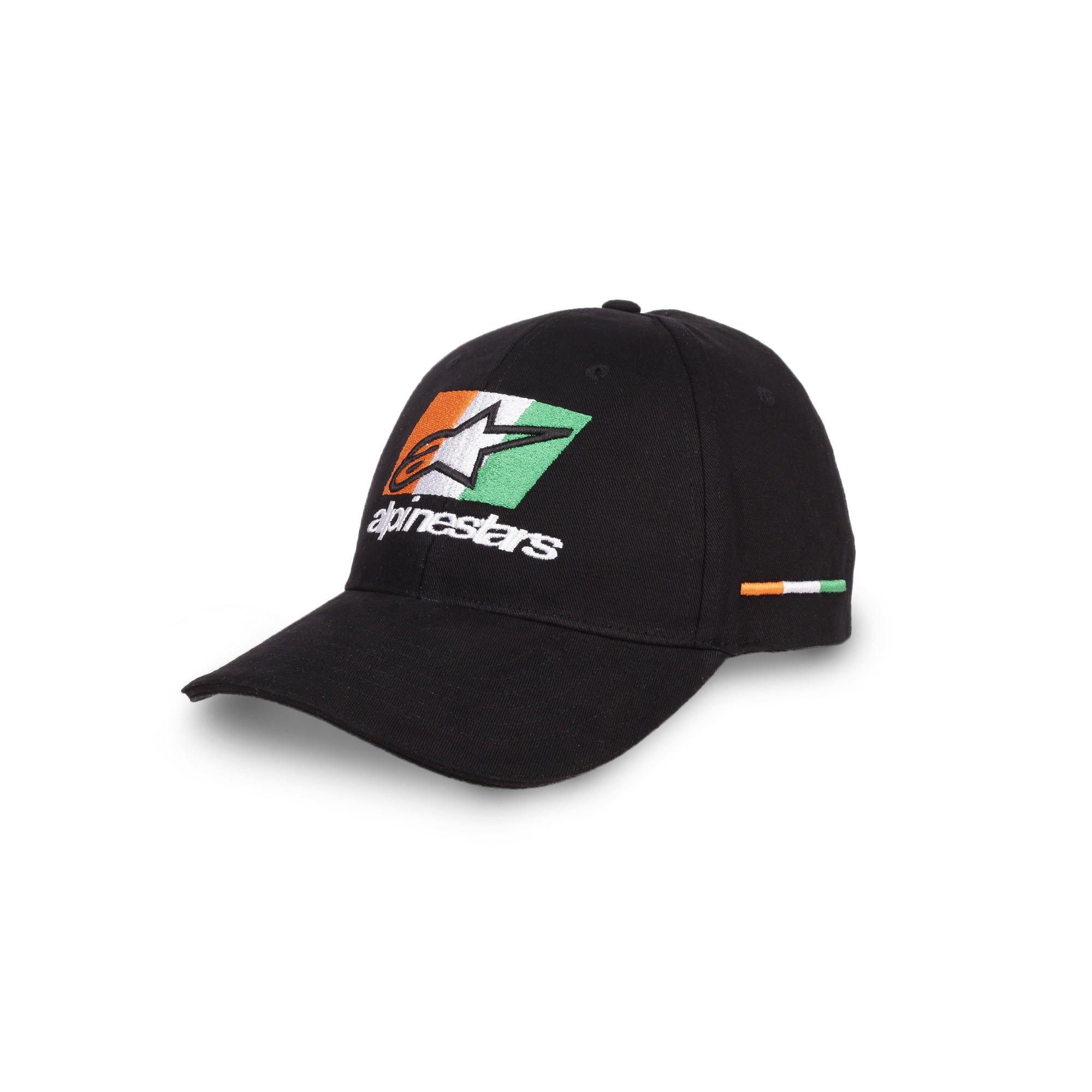 TVS Racing x Alpinestars Cap – 100% Cotton Twill, Breathable & Skin-Friendly Fabric, 6-Panel Design, Adjustable Metal Buckle Closure, Flexible Peak for Sunshade, and Embroidered Branding