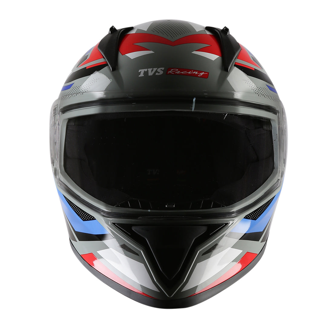 TVS Racing Titan Series Full Face Helmet for Men | Premium Bike Helmets with ABS Shell, UV Paint | Quick Release System | Aerodynamic Design | DOT & ISI Certified (Black)