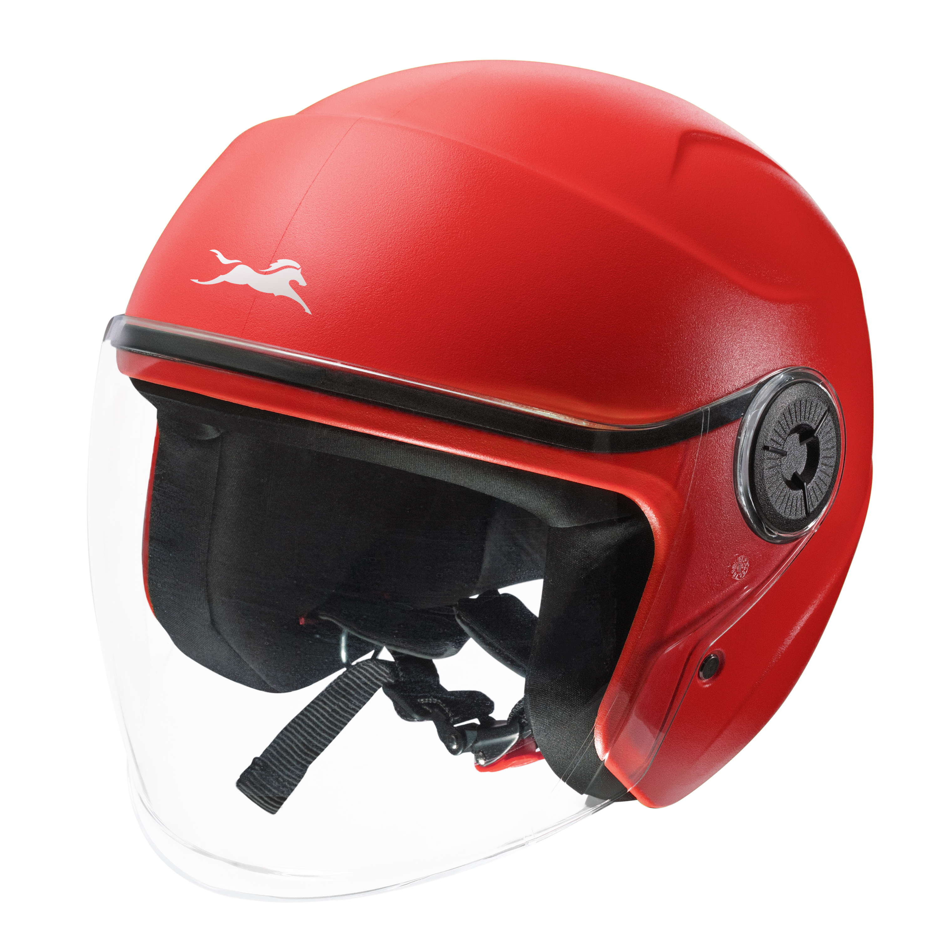 TVS Ace ISI Certified Open Face Matte Finish Helmet with Full Coverage Visor for Men and Women | Available in Eight Colors