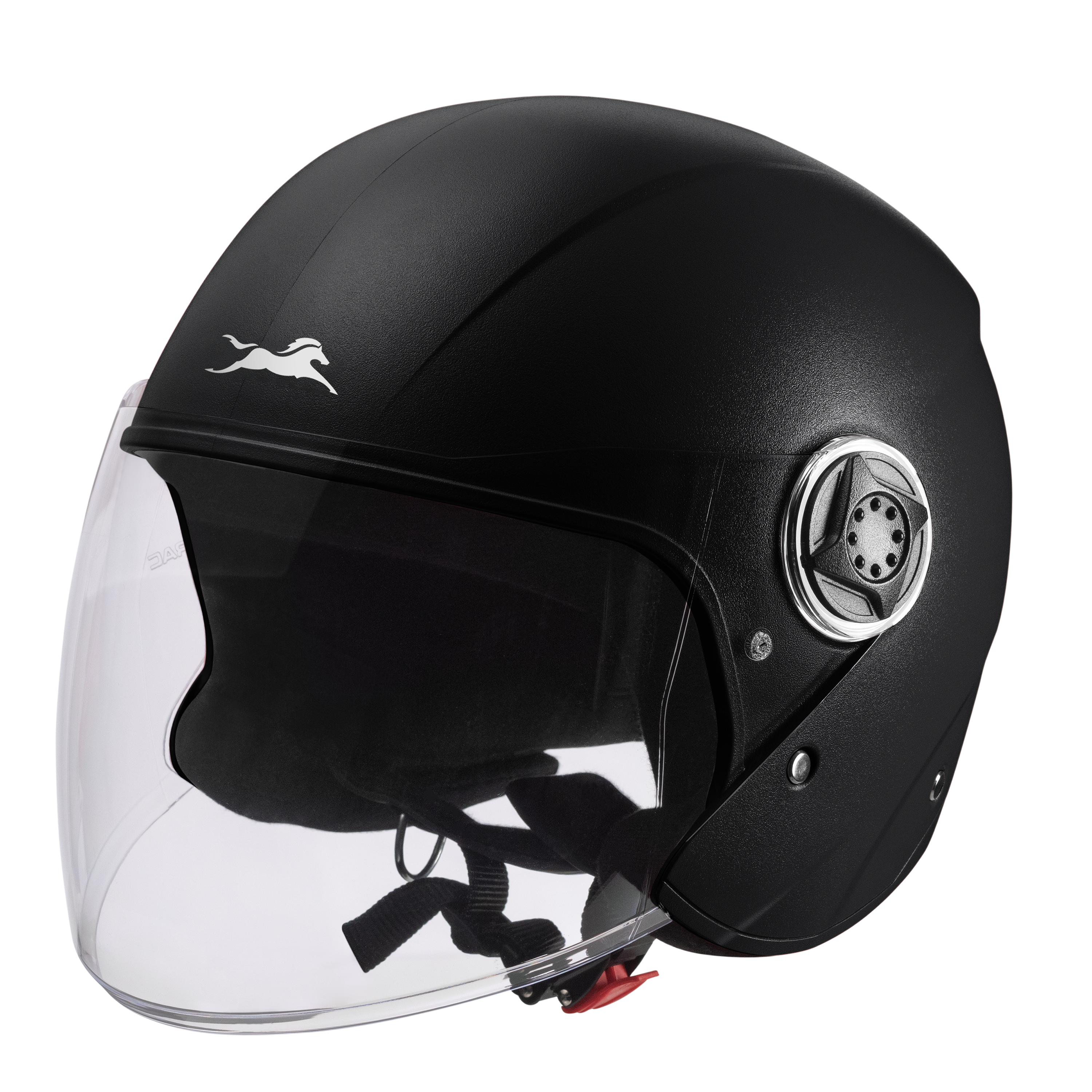 TVS Fit Open Face Long Visor Unisex Helmet | ISI Certified, Matte Finish and Light Weight Available in Multiple Colors