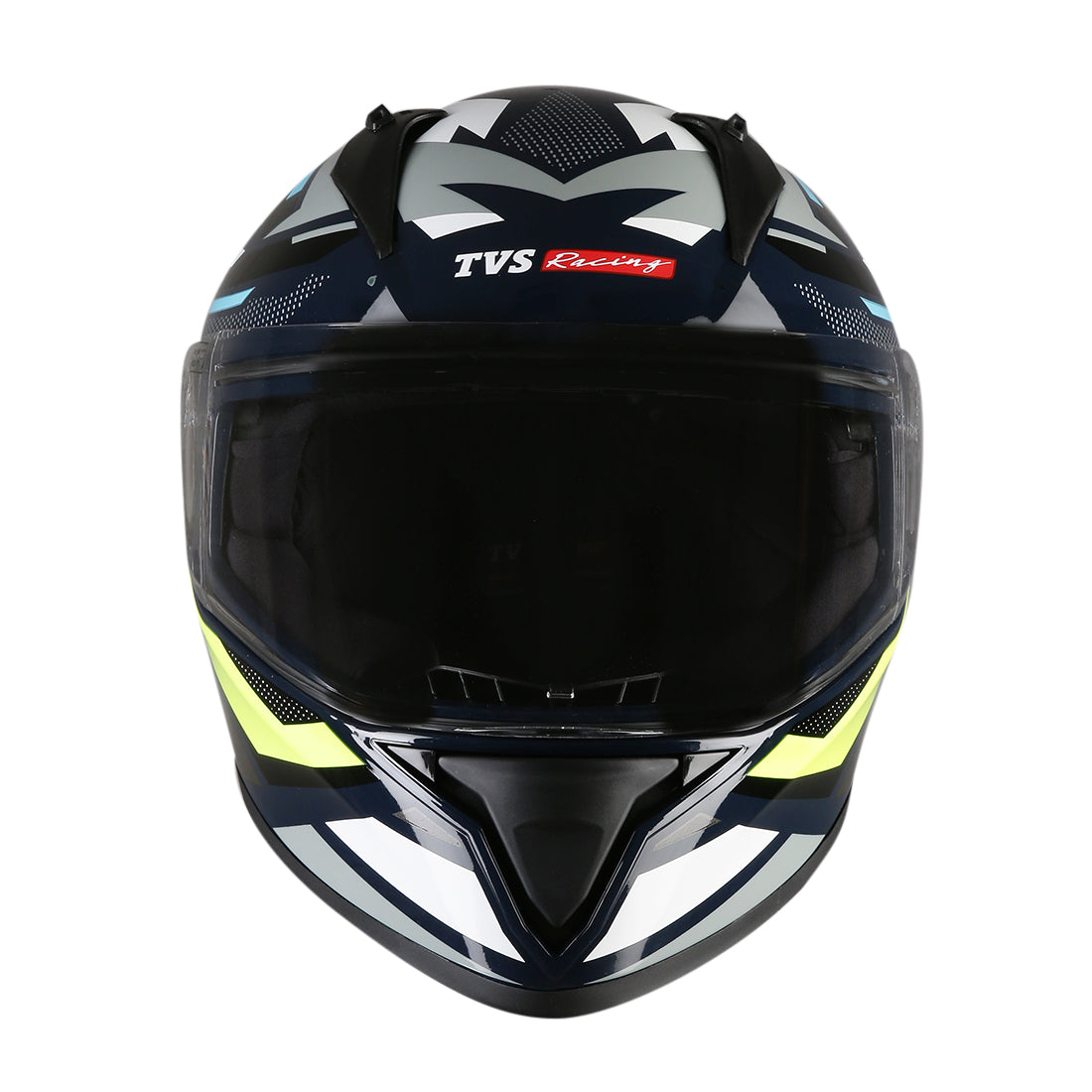 TVS Racing Titan Series Full Face Helmet for Men | Premium Bike Helmets with ABS Shell, UV Paint | Quick Release System | Aerodynamic Design | DOT & ISI Certified (Black)