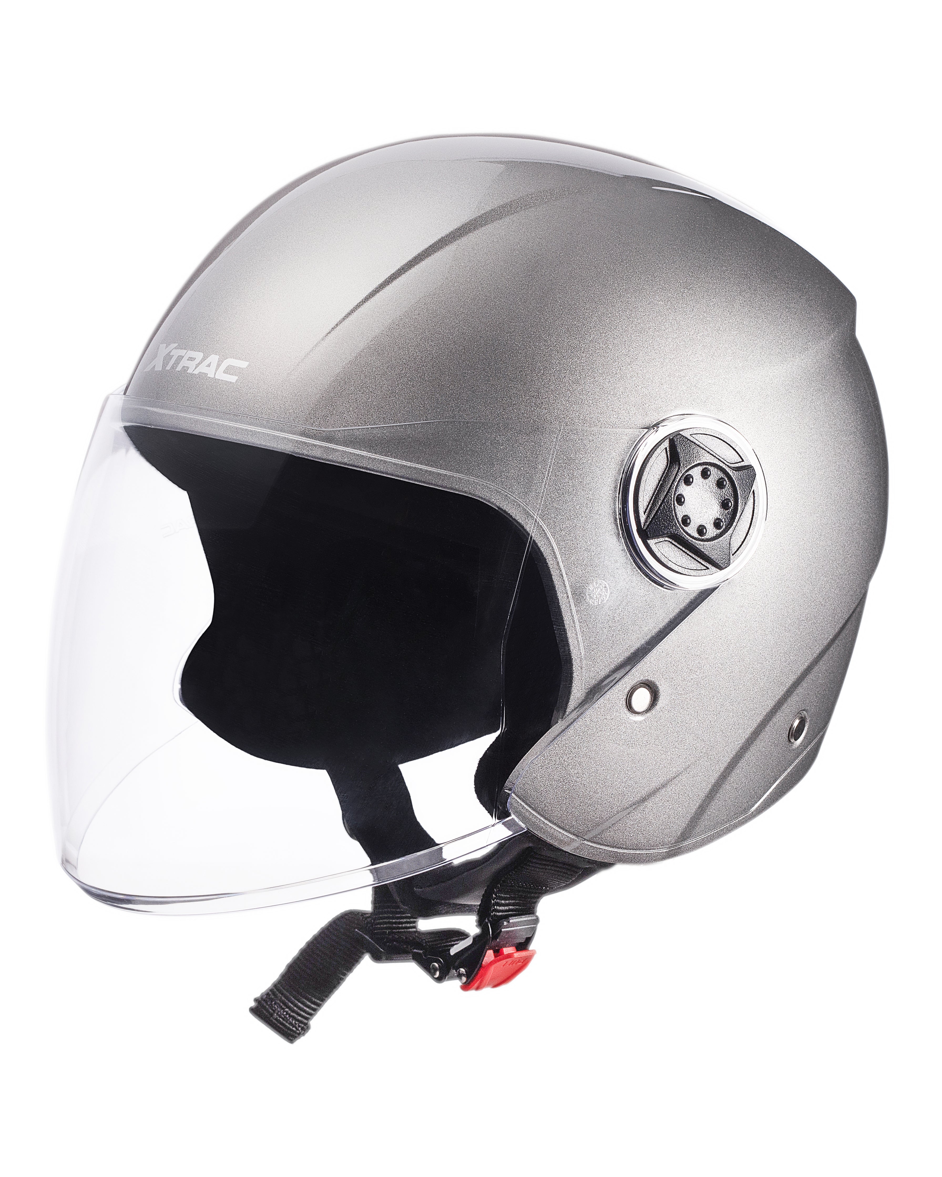 Xtrac Fit ISI Certified Half Face Bike Helmet with Clear Visor | Lightweight Open Face Helmet for Men & Women