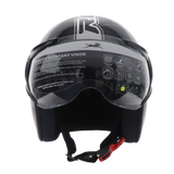 TVS RONIN Half Face Black Helmet - ISI Certified