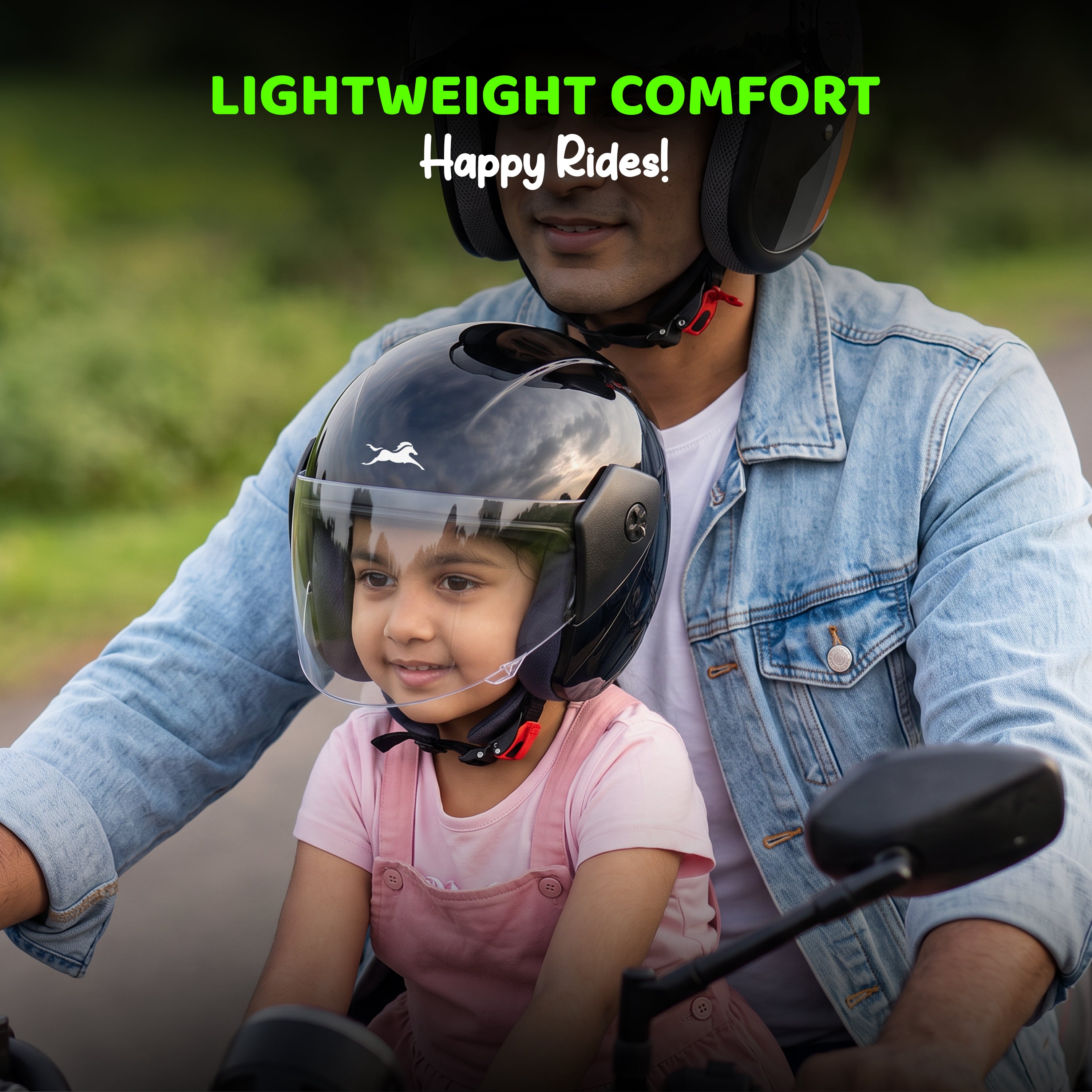 TVS Astro Kids Open Face Helmet – Lightweight, ISI Certified, Comfortable & Durable Helmet for Kids