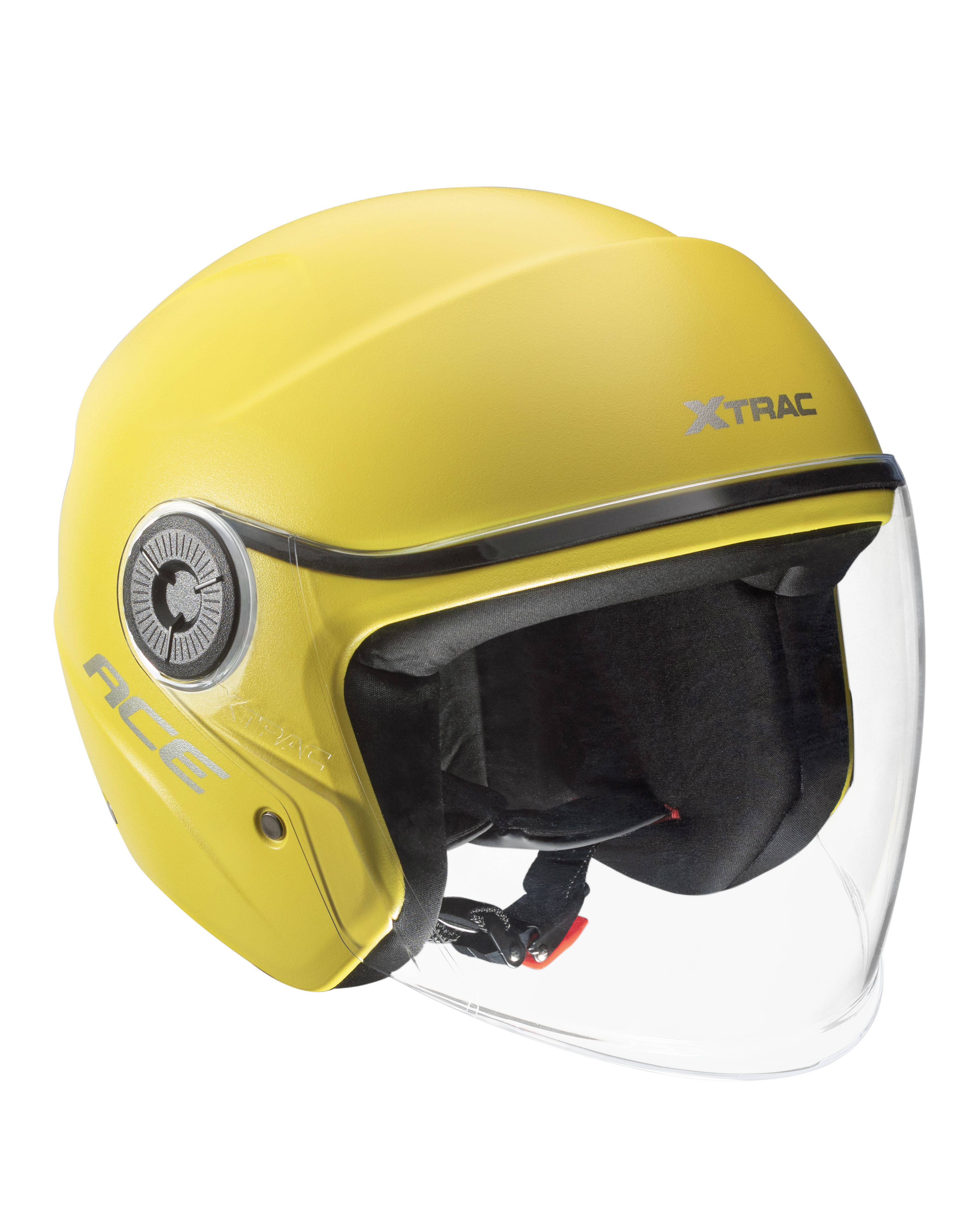 Xtrac Ace Open Face Helmet – ISI Certified Half Face Bike Helmet with ABS Shell, Clear Visor & Comfortable Padding