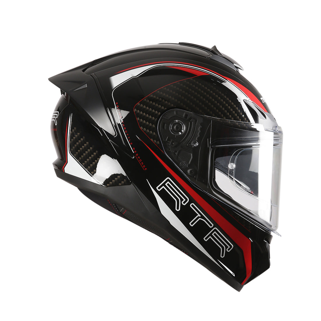 TVS Racing Hurricane Series Full Face Dual Visor Helmet for Men | Premium Bike Helmets with ABS Shell, UV Paint | Quick Release System | Aerodynamic Design | ECE, DOT & ISI Certified (Red)