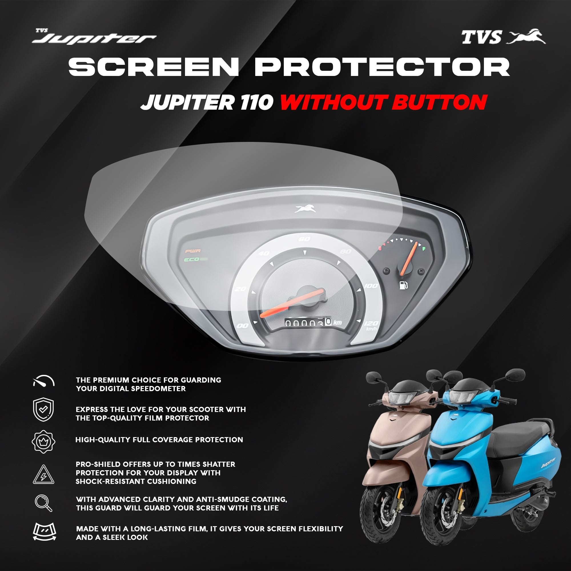 TVS Jupiter 110 Screen Protector