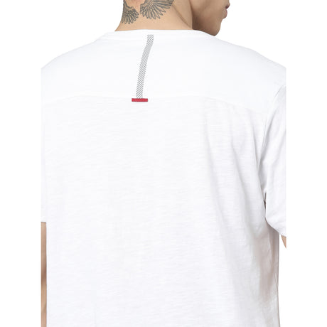 TVSR CREW NECK SOLID SLUB TEE White