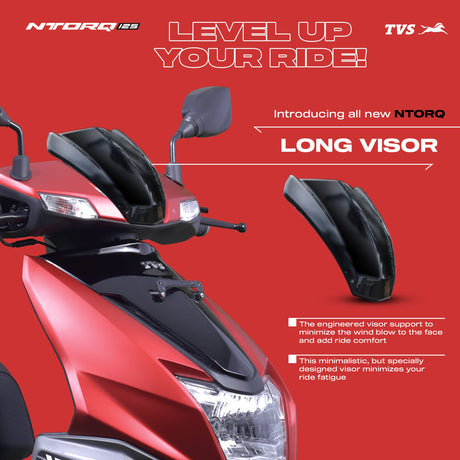 TVS Ntorq 125 Long Visor  and TVS Ntorq Auto Seat Opener