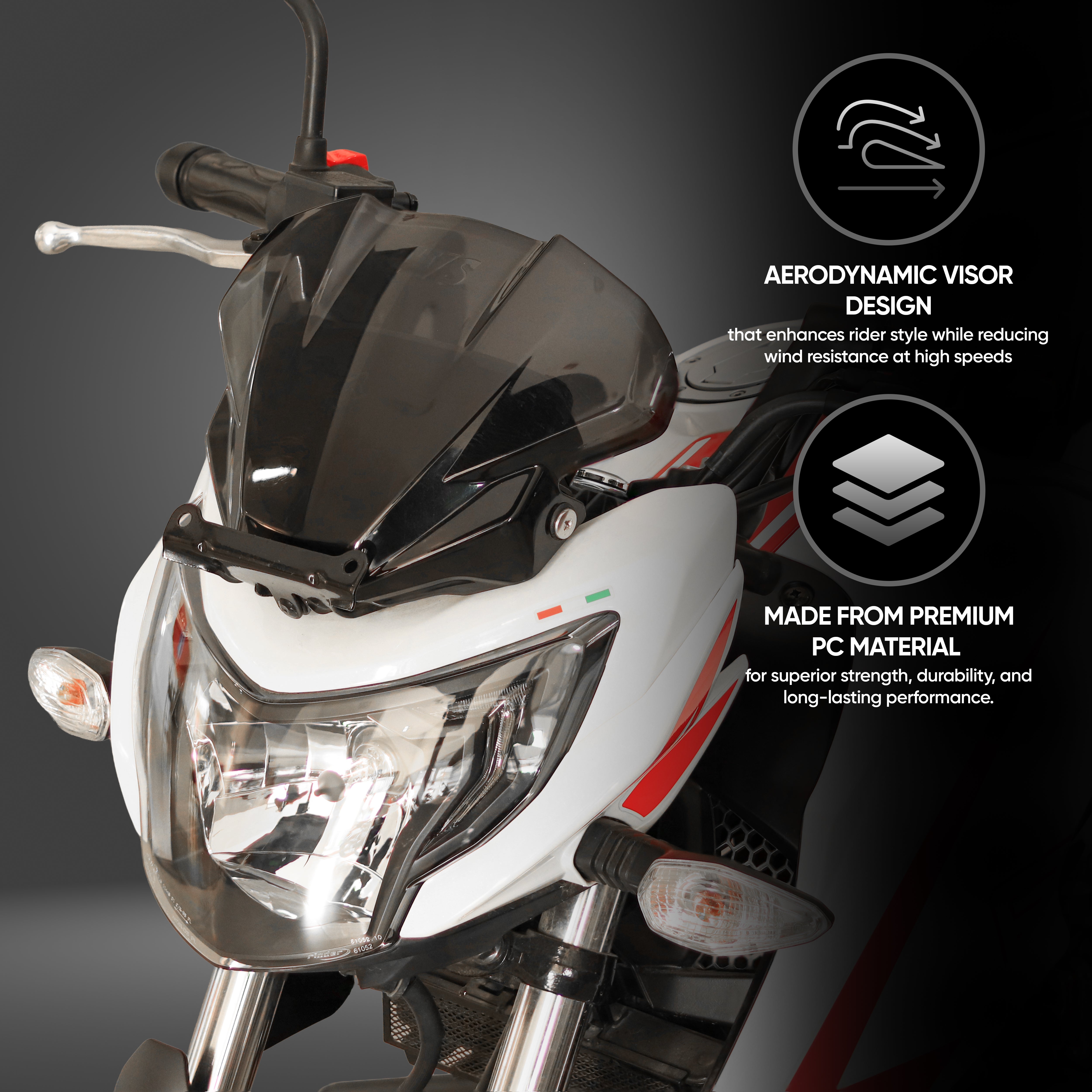 TVS Apache Visor Kit | Strong and Durable for Optimal Protection