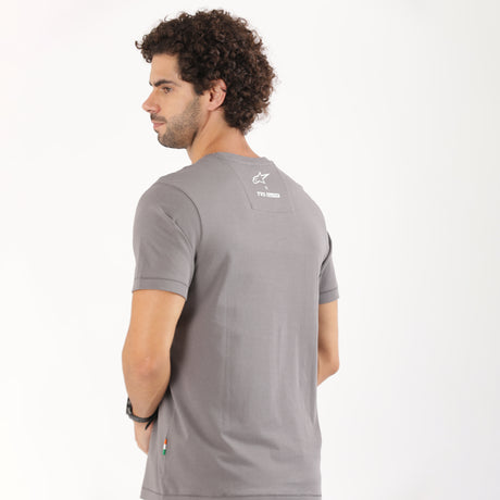 TVS Racing x Alpinestars Crew Neck T-Shirt-100% Soft Combed Cotton, Breathable & Anti-Microbial Fabric, Non-PVC Print, No-Chafe Skin-Friendly Comfort for Racing & Casual Everyday Wear