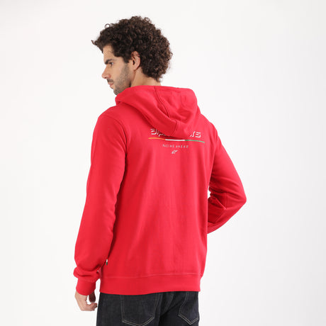 TVS Racing x Alpinestars Hooded Sweatshirt – 100% Cotton French Terry, Ultra-Soft Comfort, Breathable Anti-Odor Fabric, YKK Zipper, Kangaroo Pocket, Ribbed Hem & Stylish Streetwear Look