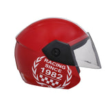 TVS Racing Kids Half Face Helmet, Color: Red - ISI Certified