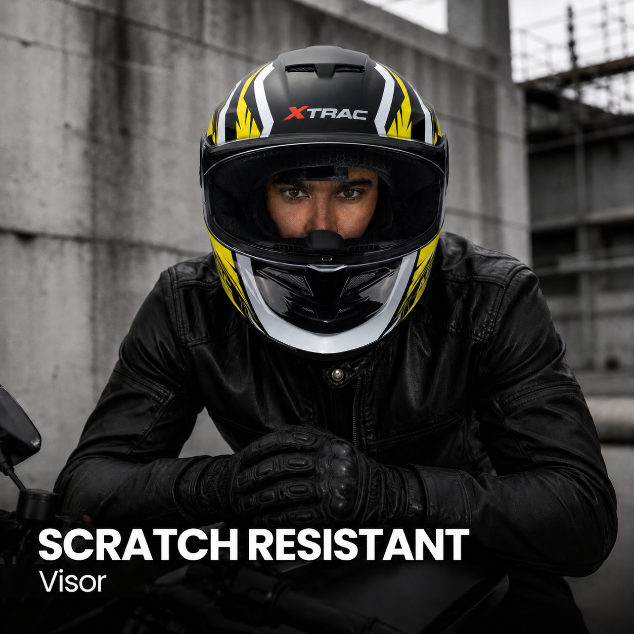 Xtrac Arc Full Face Graphic Helmet | ISI Certified | Lightweight Design, Quick Release Chin Strap