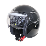 TVS RONIN Half Face Black Helmet - ISI Certified