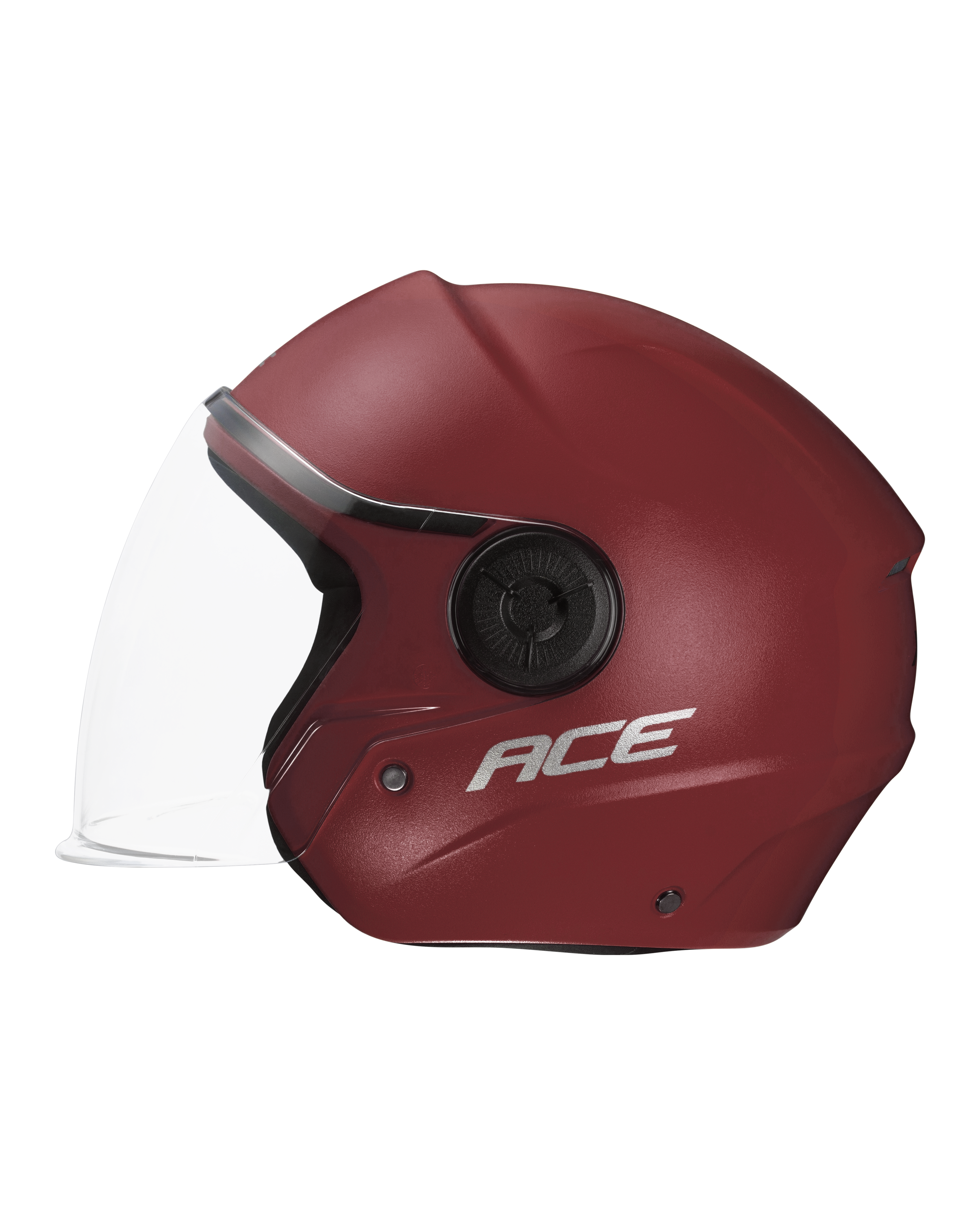 Xtrac Ace Open Face Helmet – ISI Certified Half Face Bike Helmet with ABS Shell, Clear Visor & Comfortable Padding