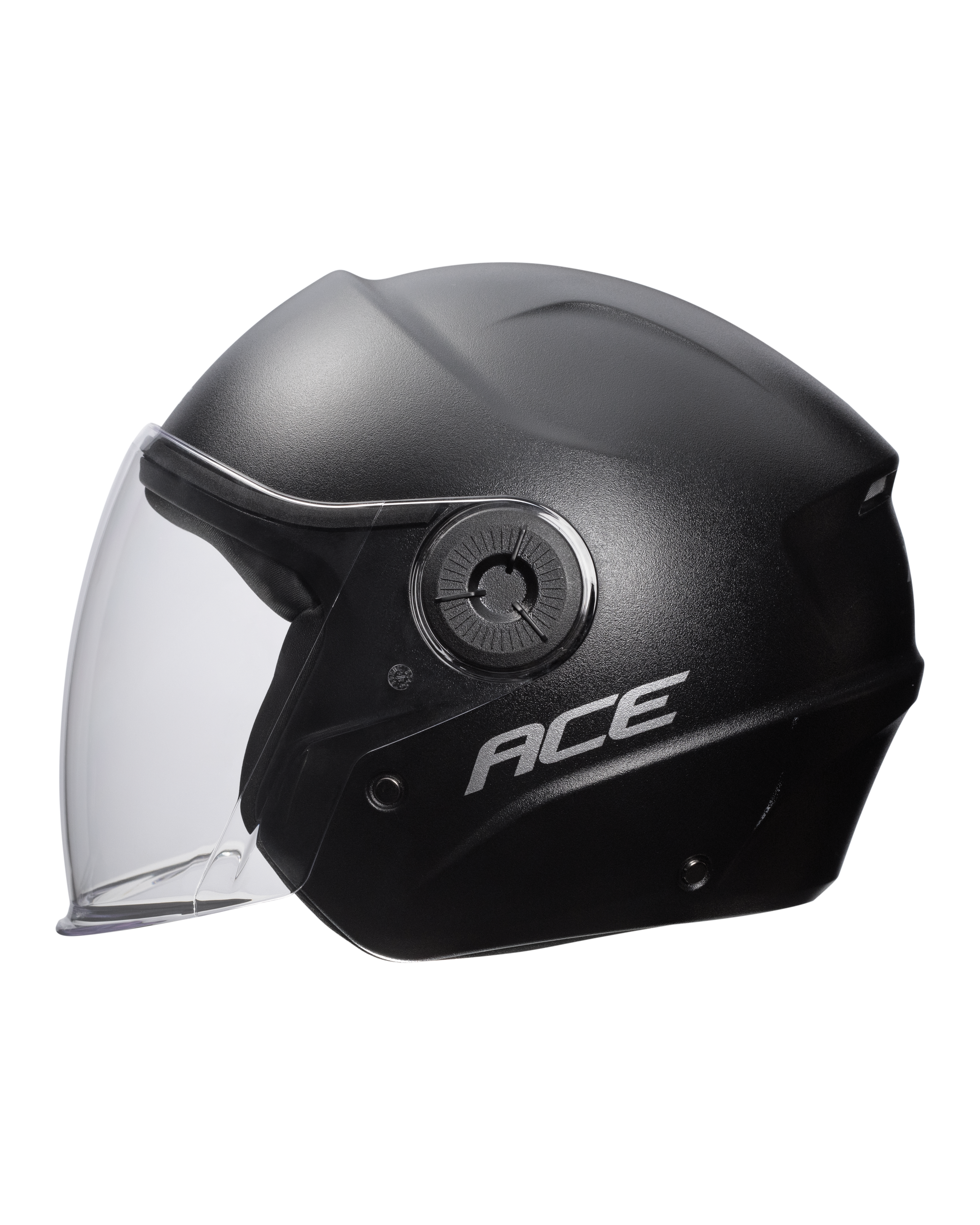 Xtrac Ace Open Face Helmet – ISI Certified Half Face Bike Helmet with ABS Shell, Clear Visor & Comfortable Padding