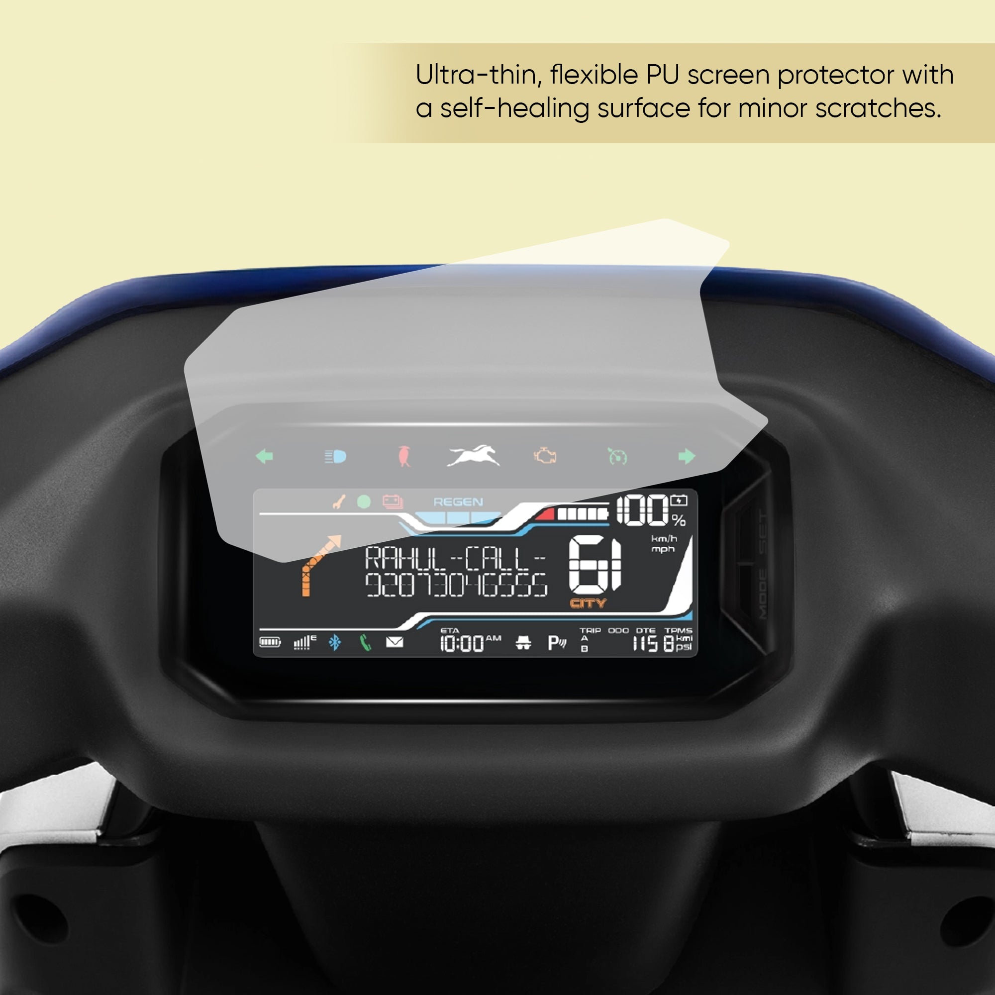 TVS Orbiter Pro Shield - HD Transparent Display Screen Guard for Protection